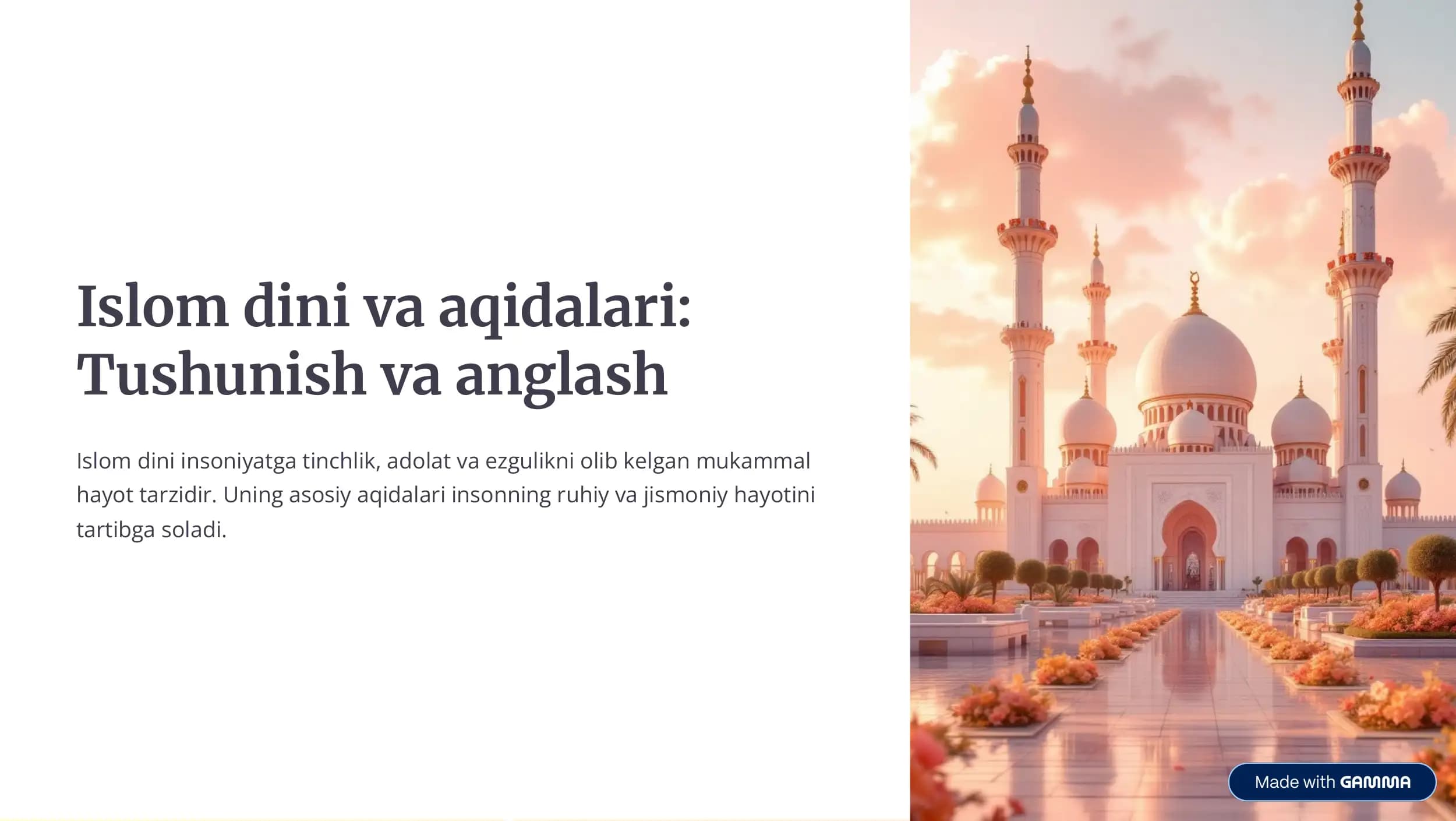 Tinchlik va adolat