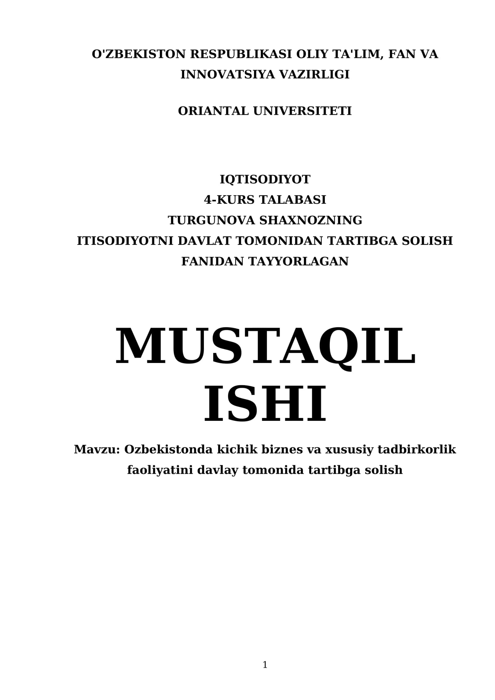Iqtisodiyot