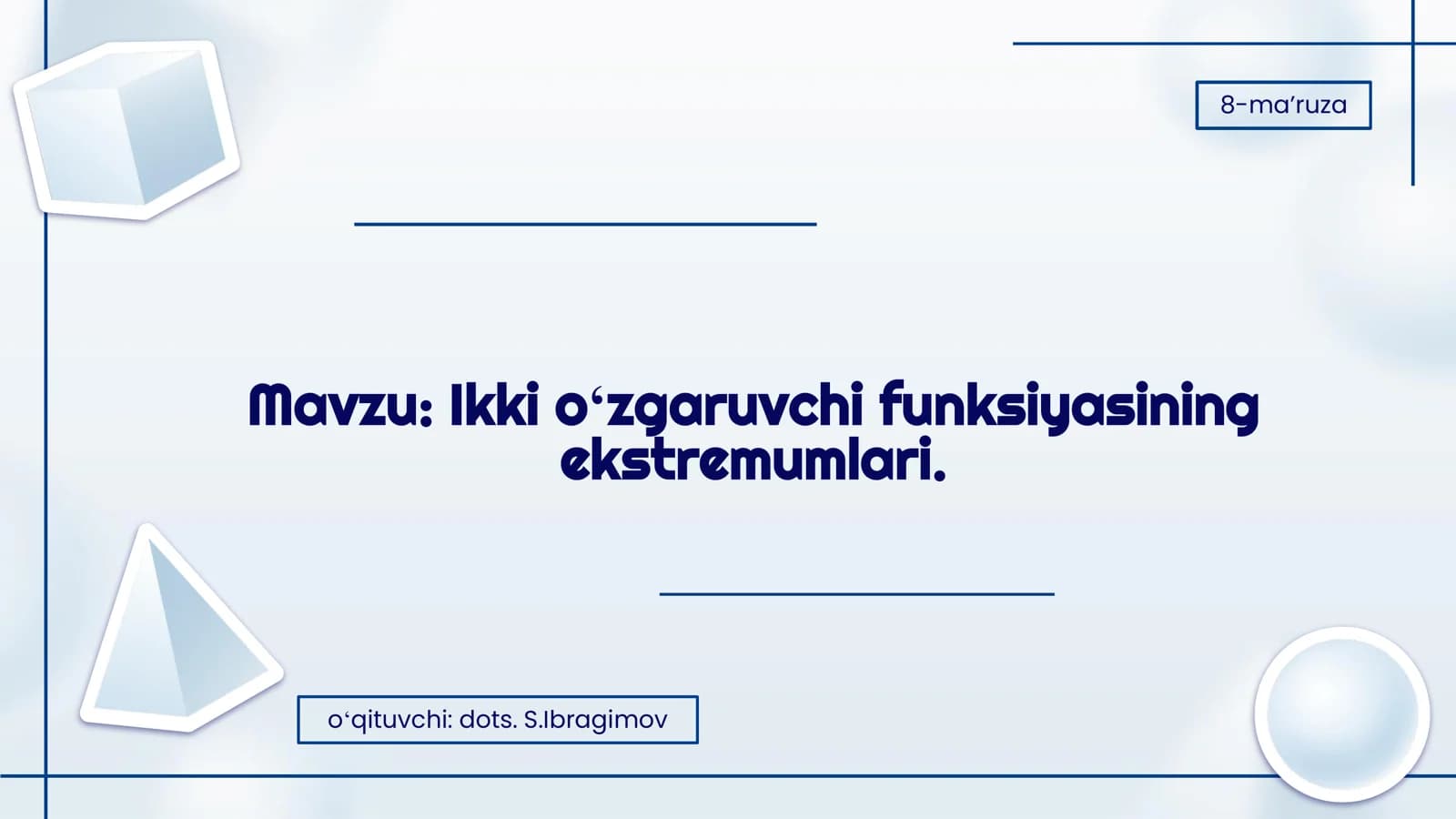 Ikki oʻzgaruvchi funksiyasining ekstremumlari
