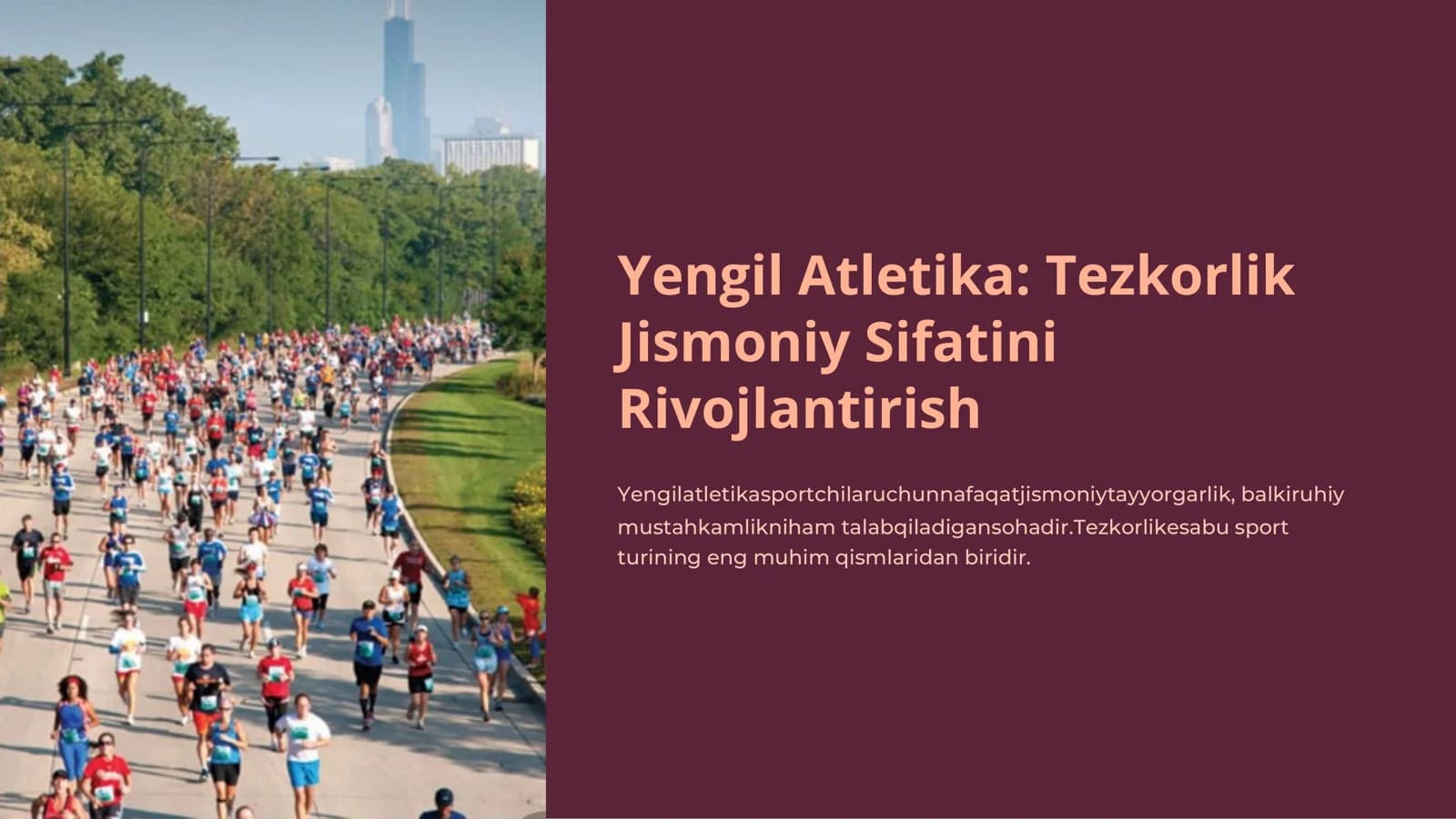 Yengil Atletika: Tezkorlik Jismoniy Sifatini Rivojlantirish