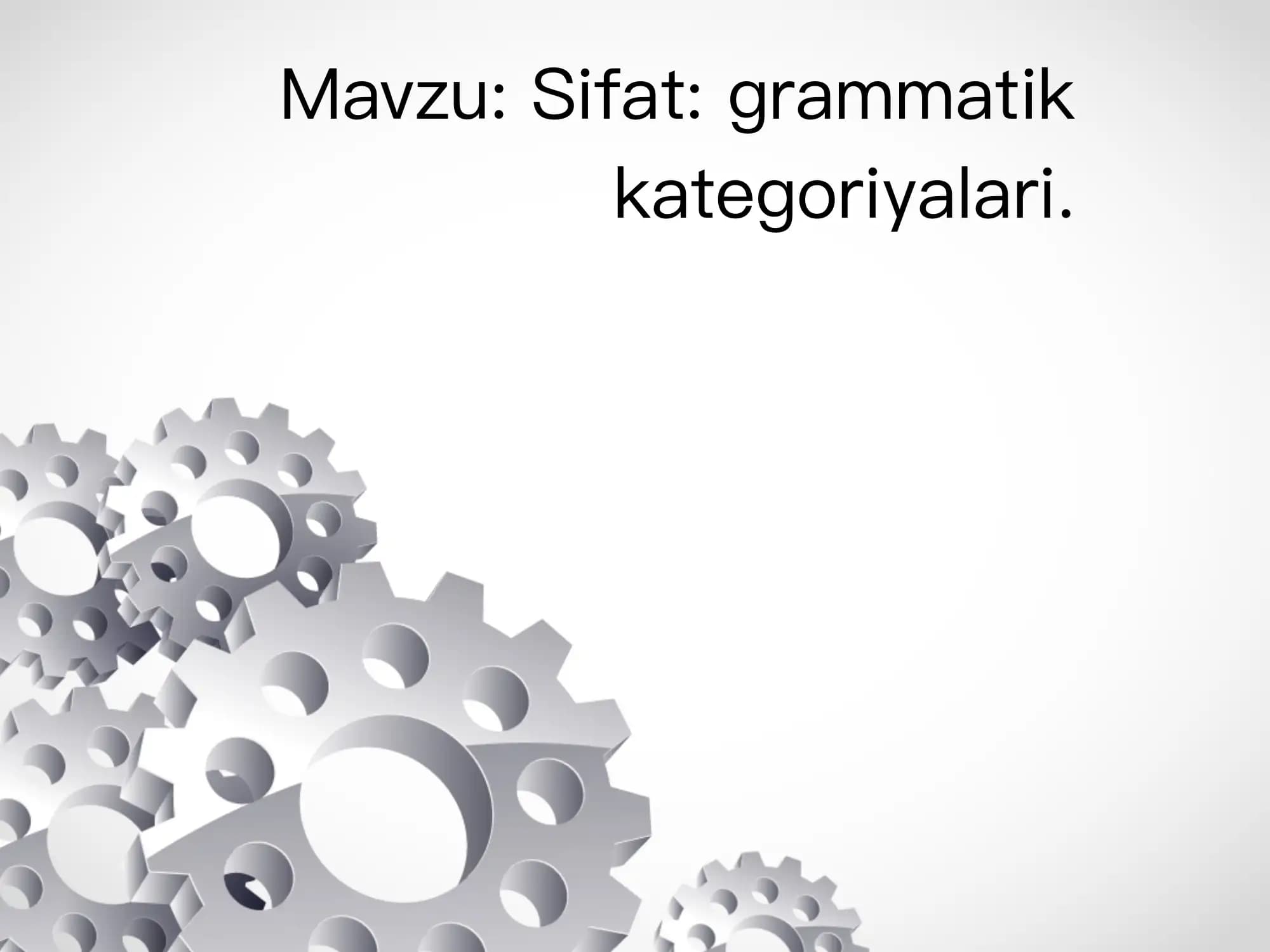 Sifat: grammatik kategoriyalari