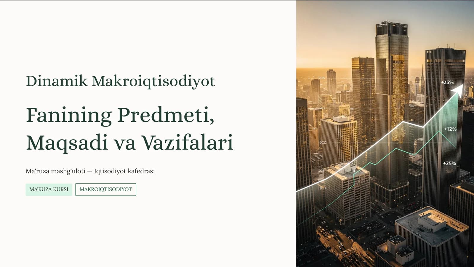 Dinamik Makroiqtisodiyot