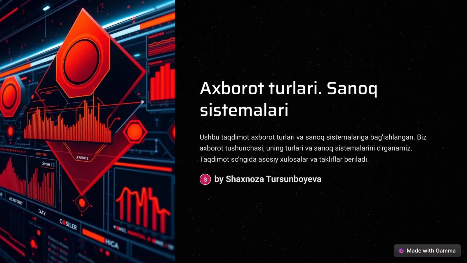 Axborot turlari. Sanoq sistemalari