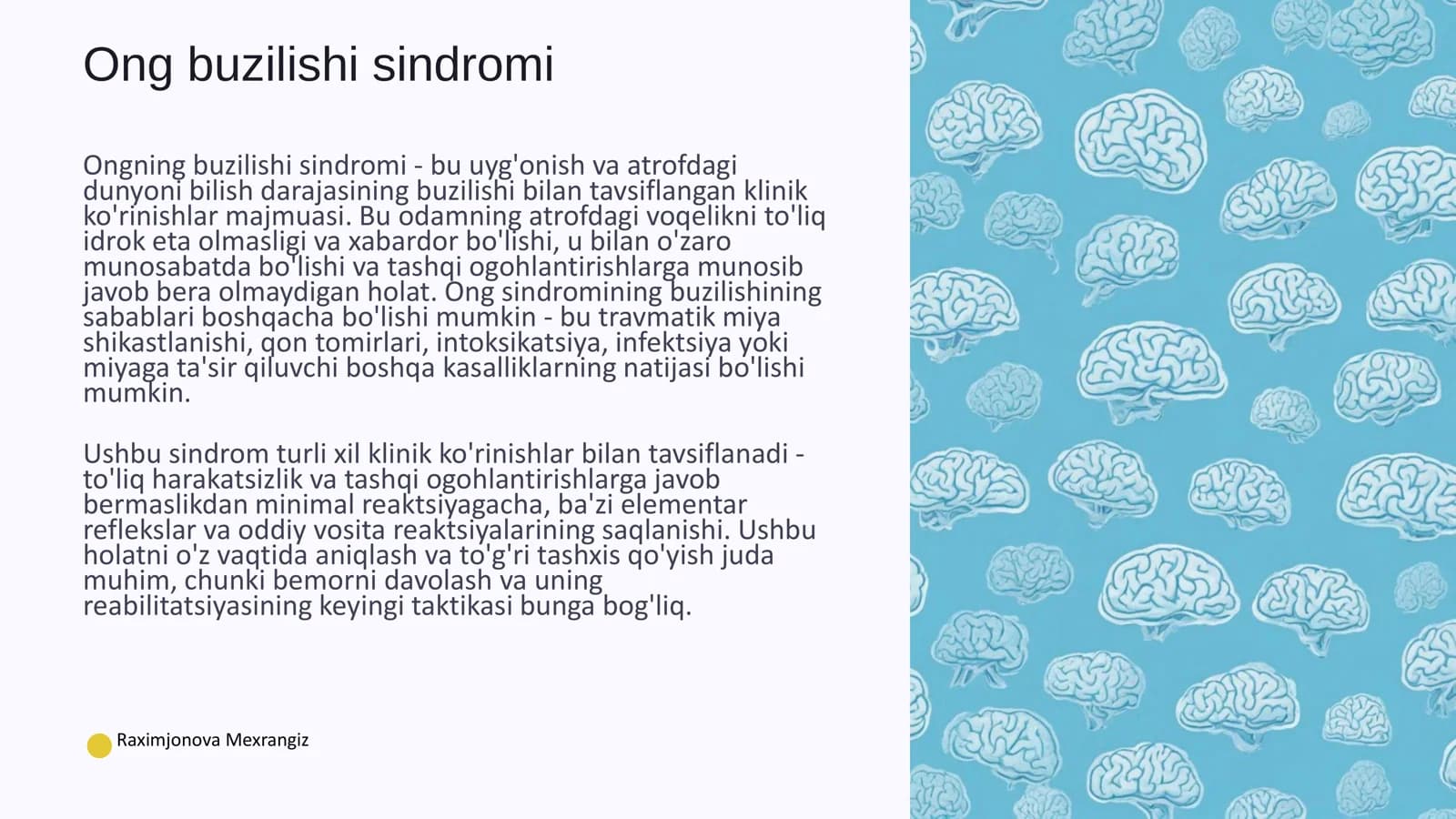 Ong buzilishi sindromi