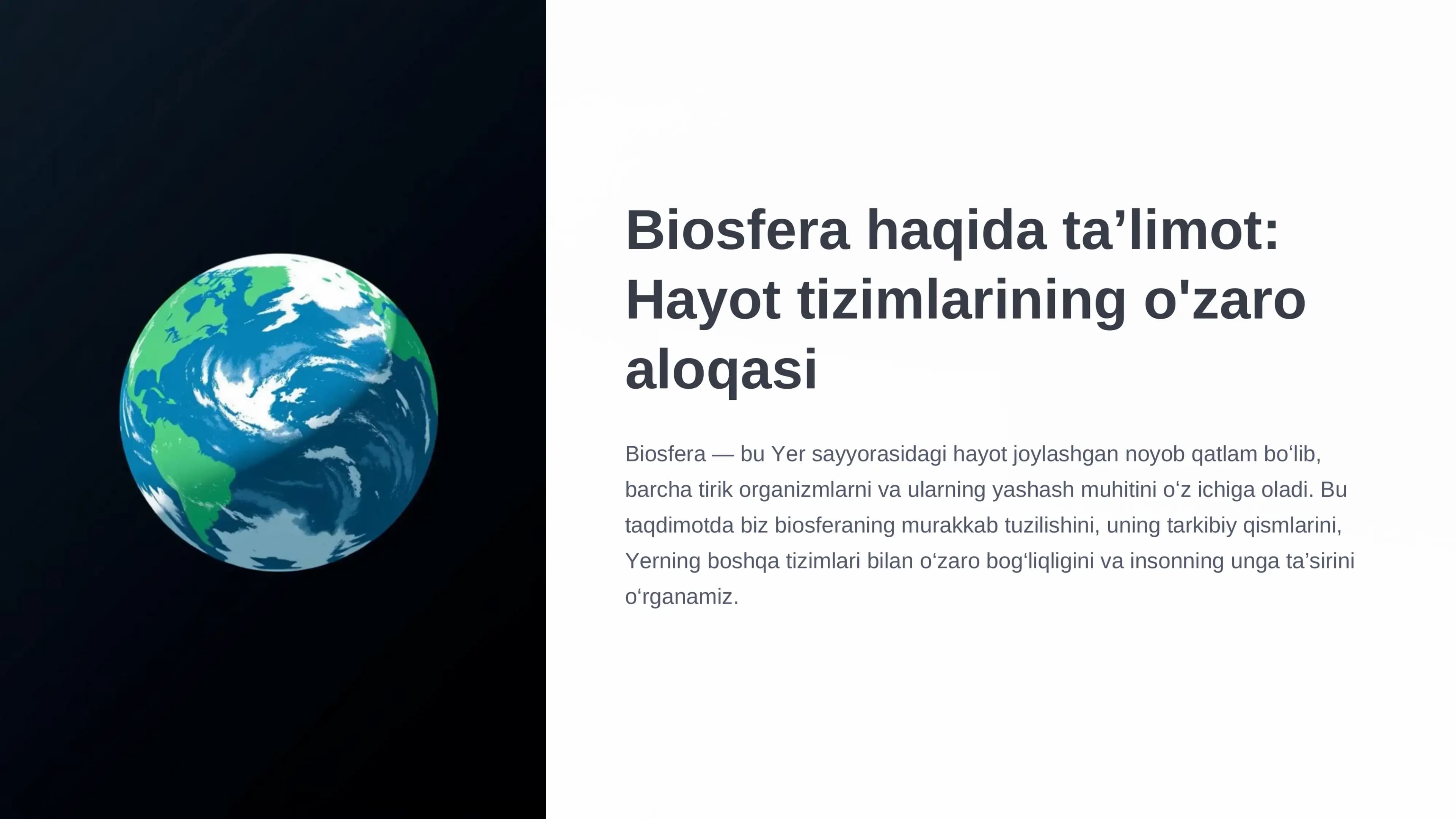 Biosfera haqida talimot