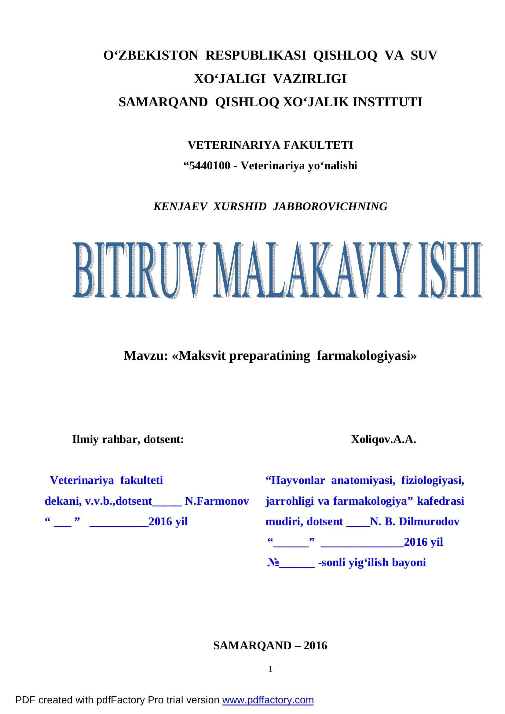 Maksvit preparatining farmakologiyasi
