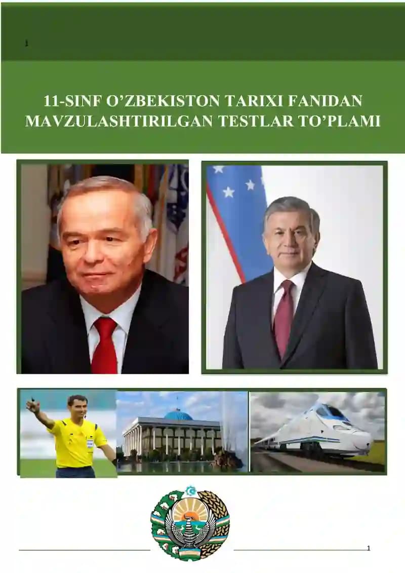 O‘zbekiston tarixi 11-sinf mavzulashtirilgan testlar to‘plami