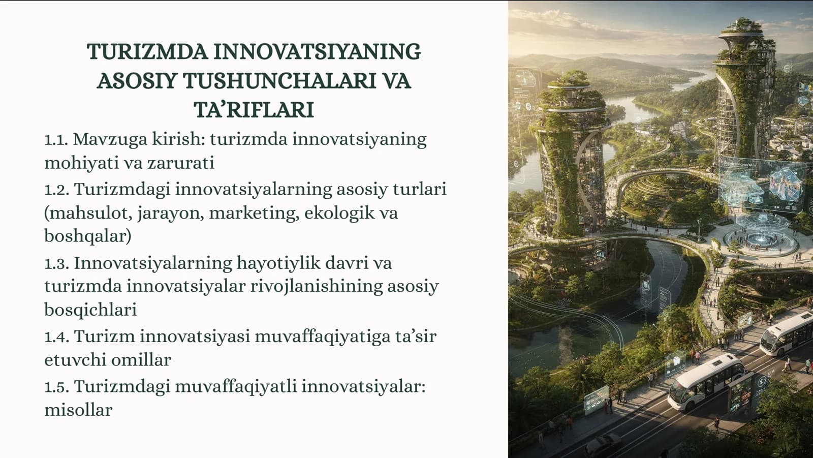 Turizmda Innovatsiyaning Asosiy Tushunchalari va Ta'riflari