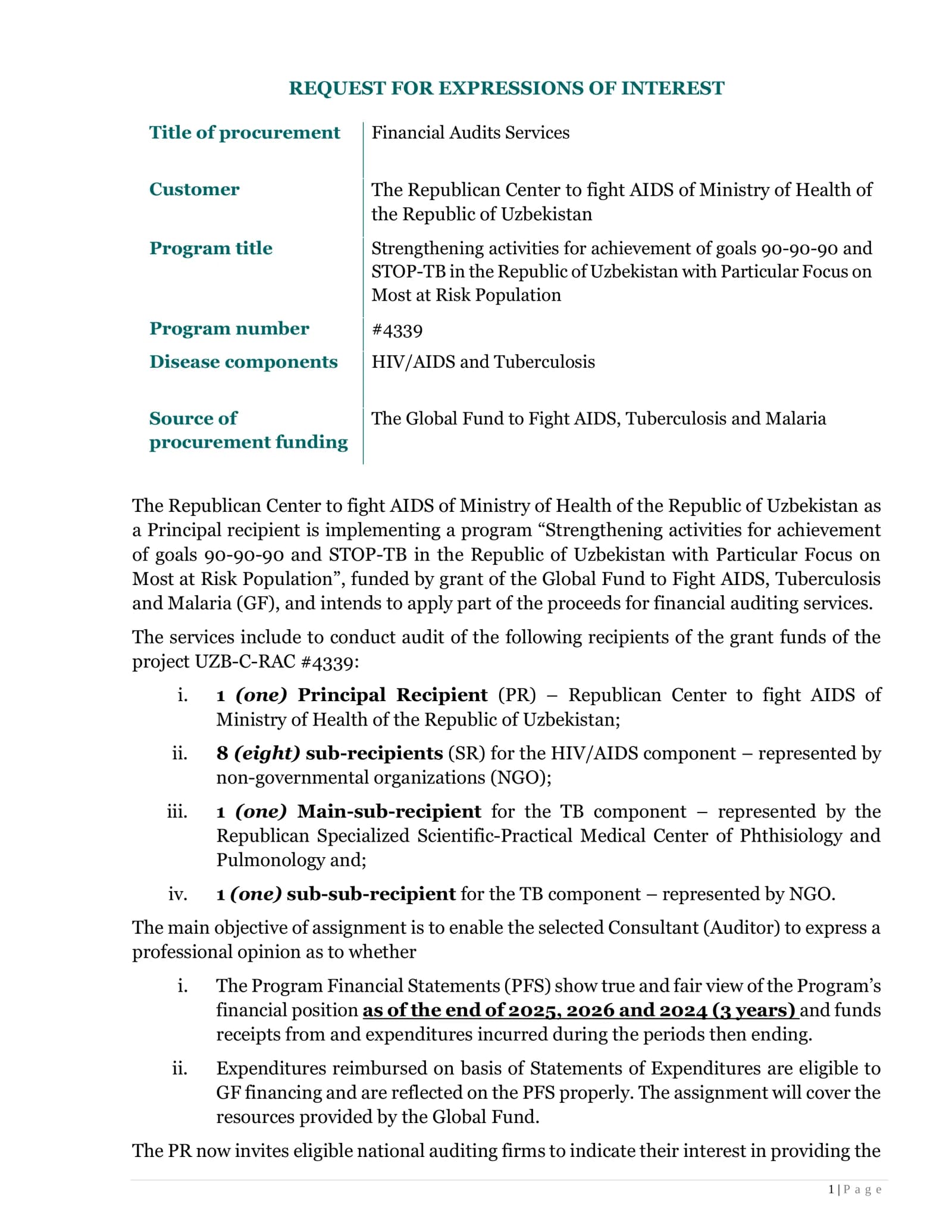 Financial Audits Services
