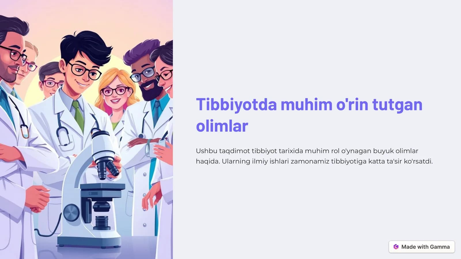 Tibbiyotda muhim o'rin tutgan olimlar