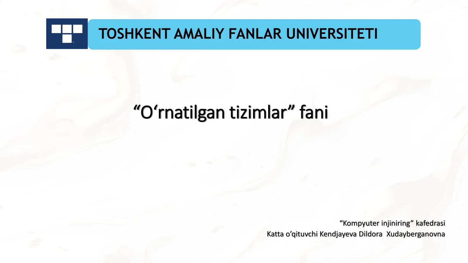 O‘rnatilgan tizimlar