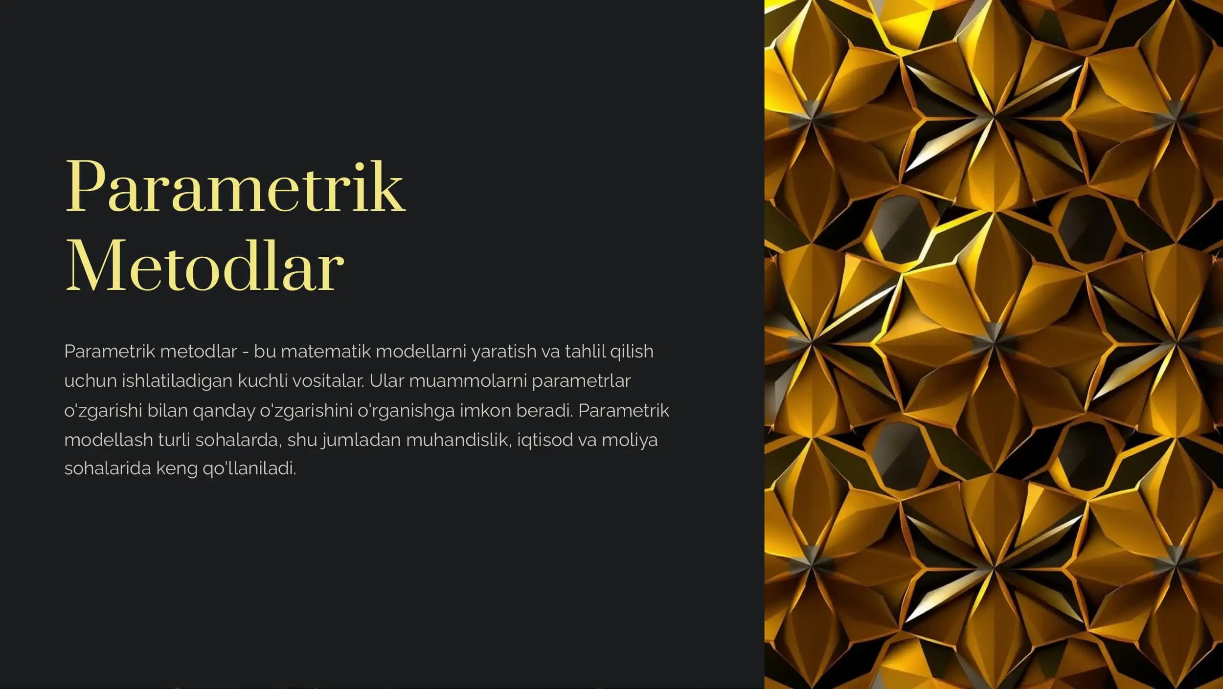 Parametrik Metodlar
