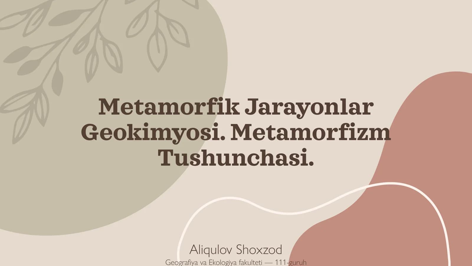 Metamorfik Jarayonlar