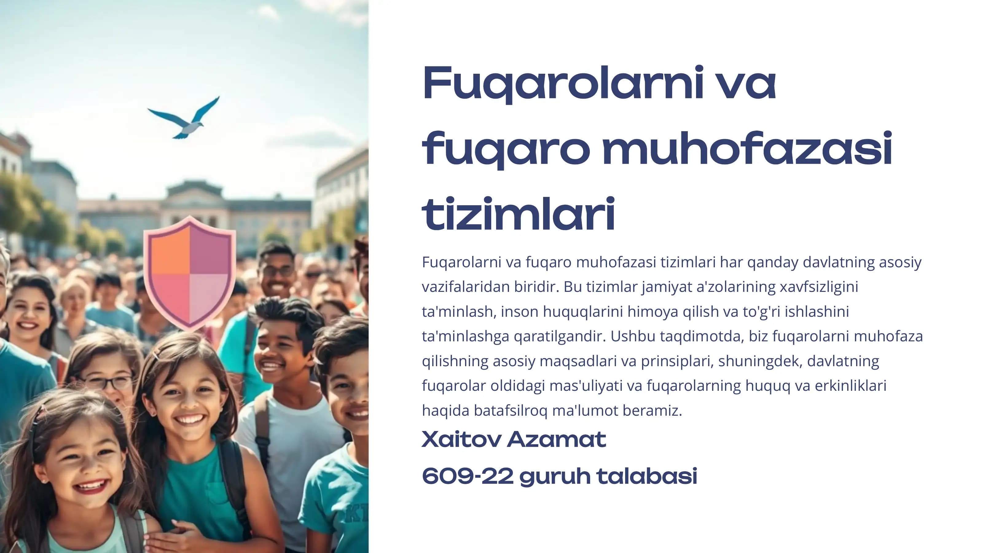 Fuqarolarni Muhofaza Qilish Maqsadlari va Prinsiplari