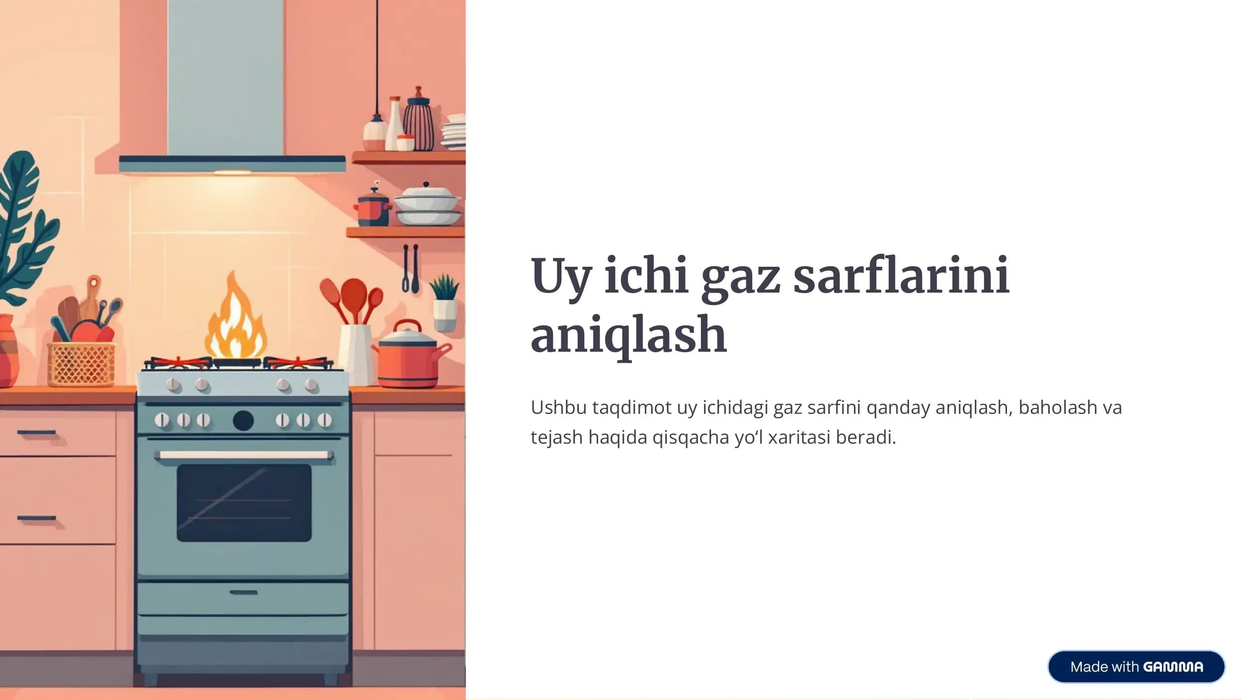 Uy ichi gaz sarflarini aniqlash