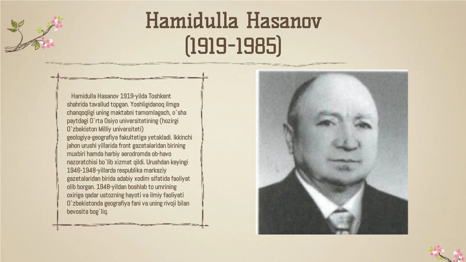 Hamidulla Hasanov (1919-1985)