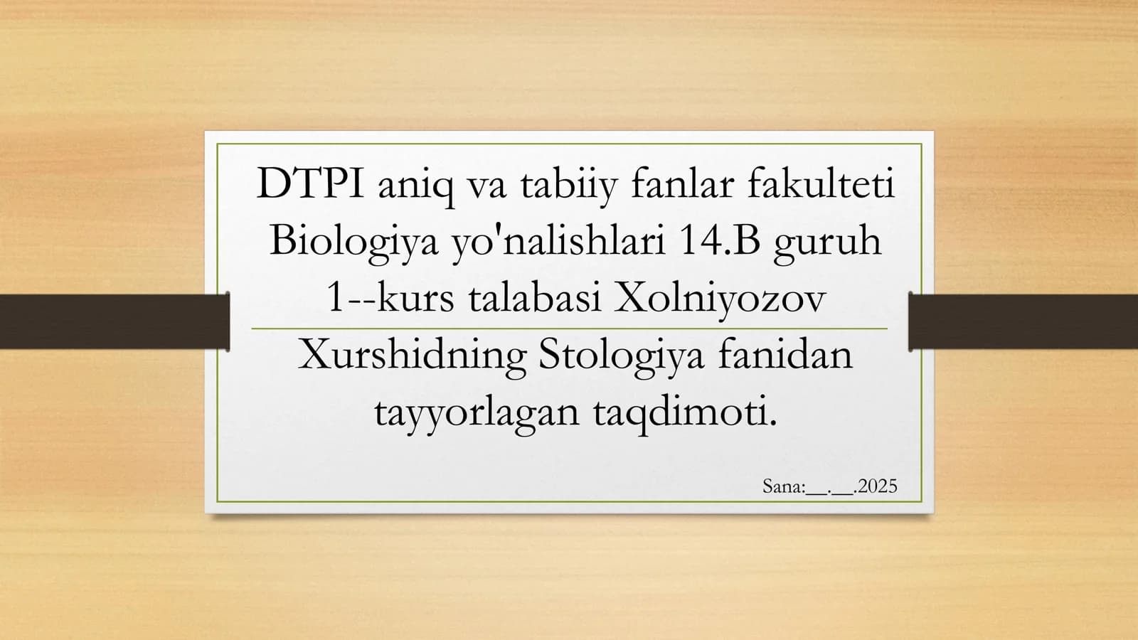 Bugungi kunda sitalogiya fanining yutuqlari , muammolari va istiqbollari