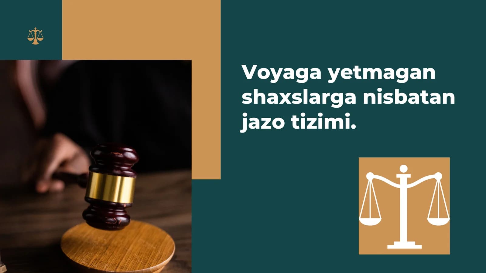 Voyaga yetmagan shaxslarga nisbatan jazo tizimi