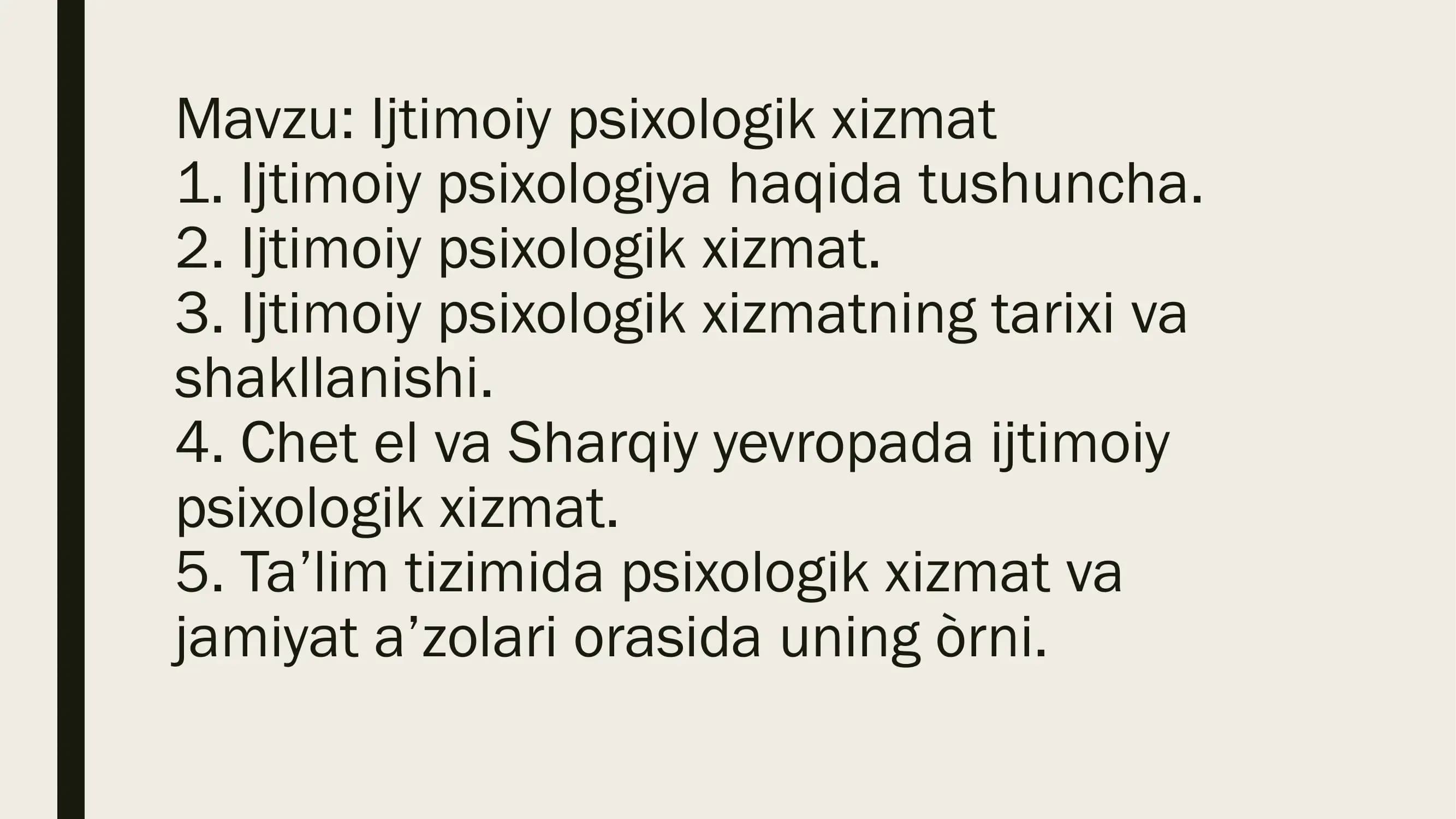 Ijtimoiy psixologik xizmat