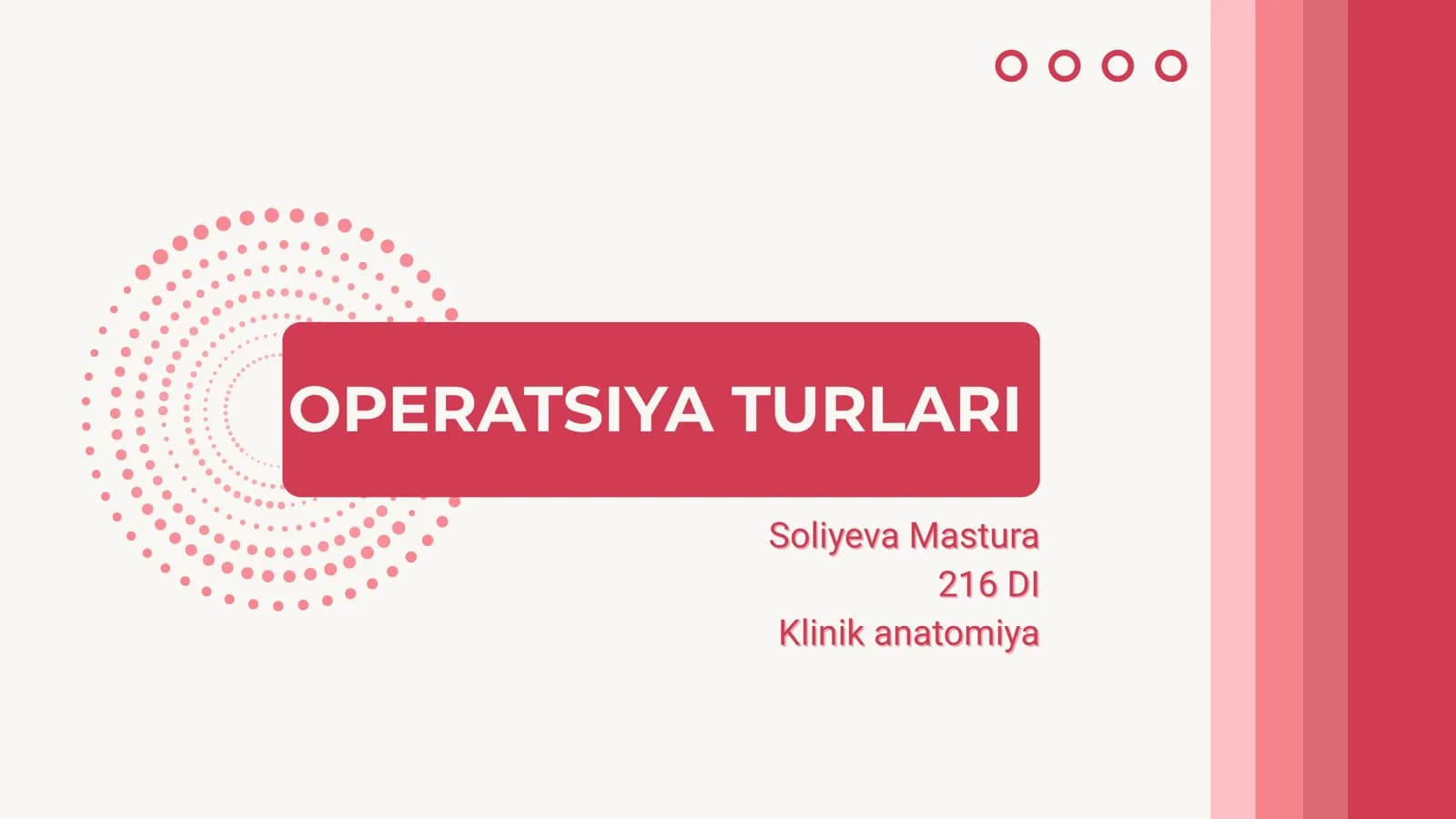 Operatsiya Turlari klinik anatomiya
