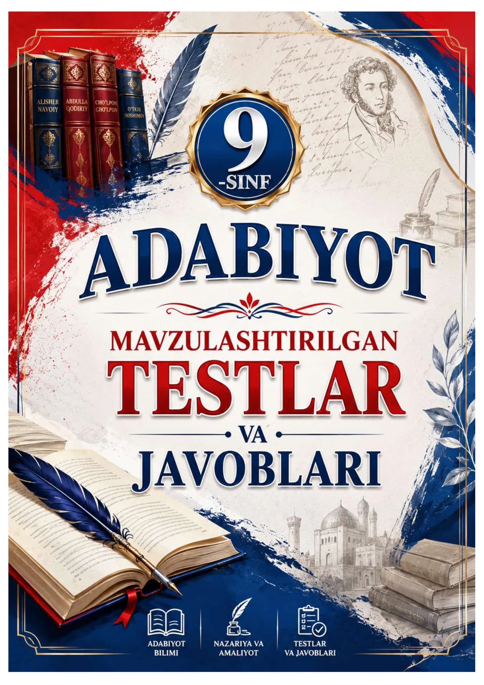 9-SINF ADABIYOT FANIDAN  MAVZULASHTIRILGAN TESTLAR 2026 YIL
