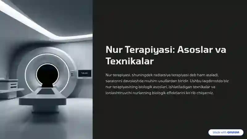 Nur terapiyasi. Asoslar va Texnikalar