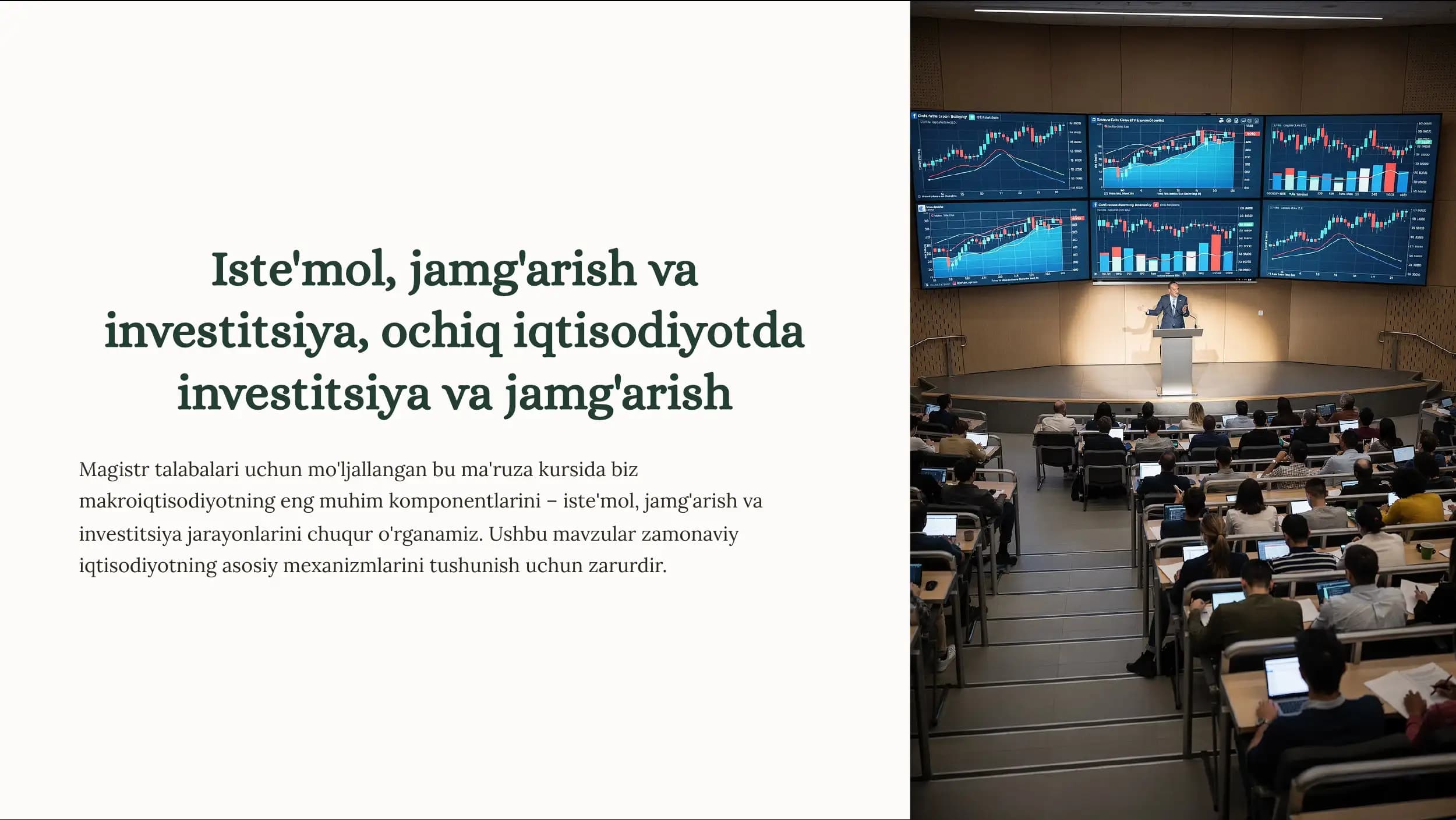 Makroiqtisodiyotning eng muhim komponentlari: Iste'mol, jamg'arish va investitsiya