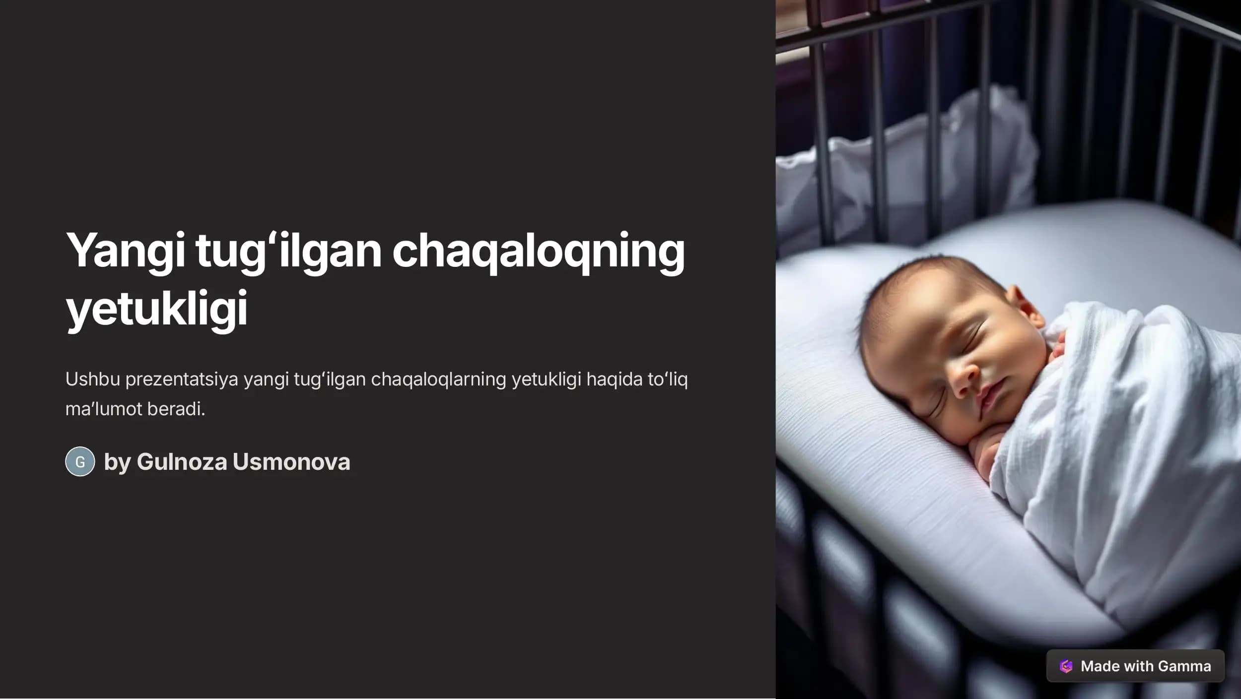 Yangi tugʻilgan chaqaloqning yetukligi