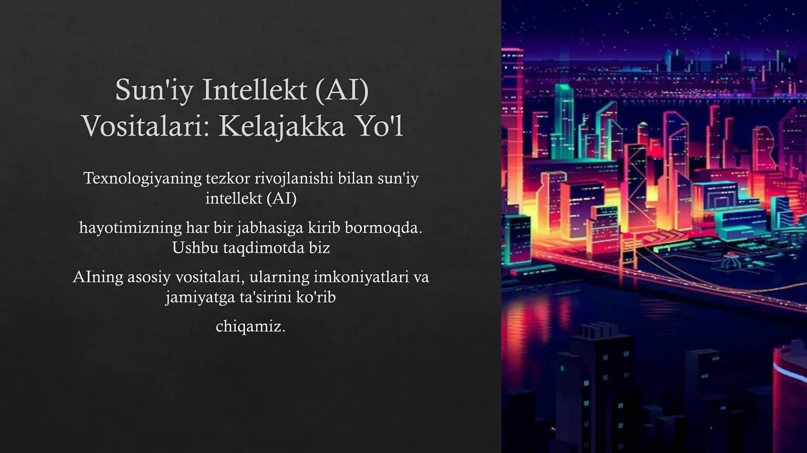 Sun'iy Intellekt (AL) Vositalari