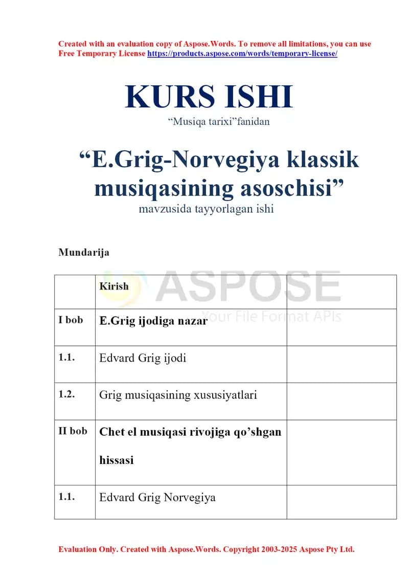 E.Grig-Norvegiya klassik musiqasining asoschisi