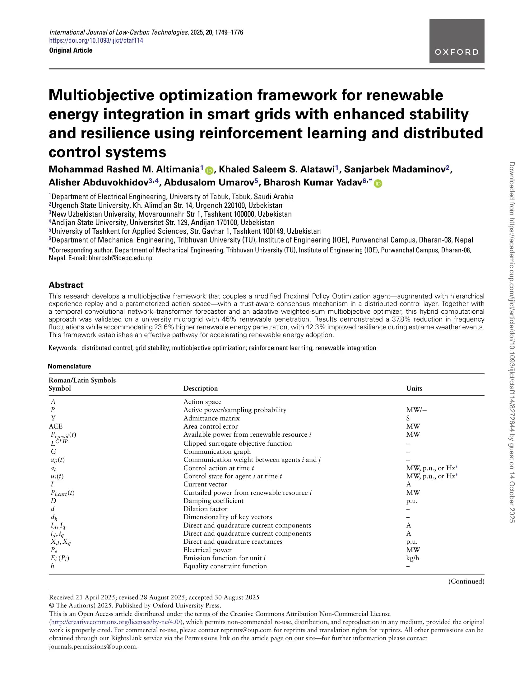 Multiobjective optimization framework for renewable