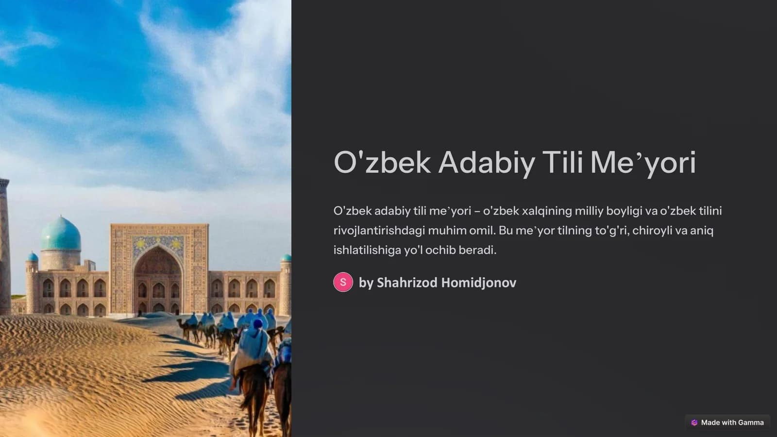 O'zbek Adabiy Tili Meʼyori