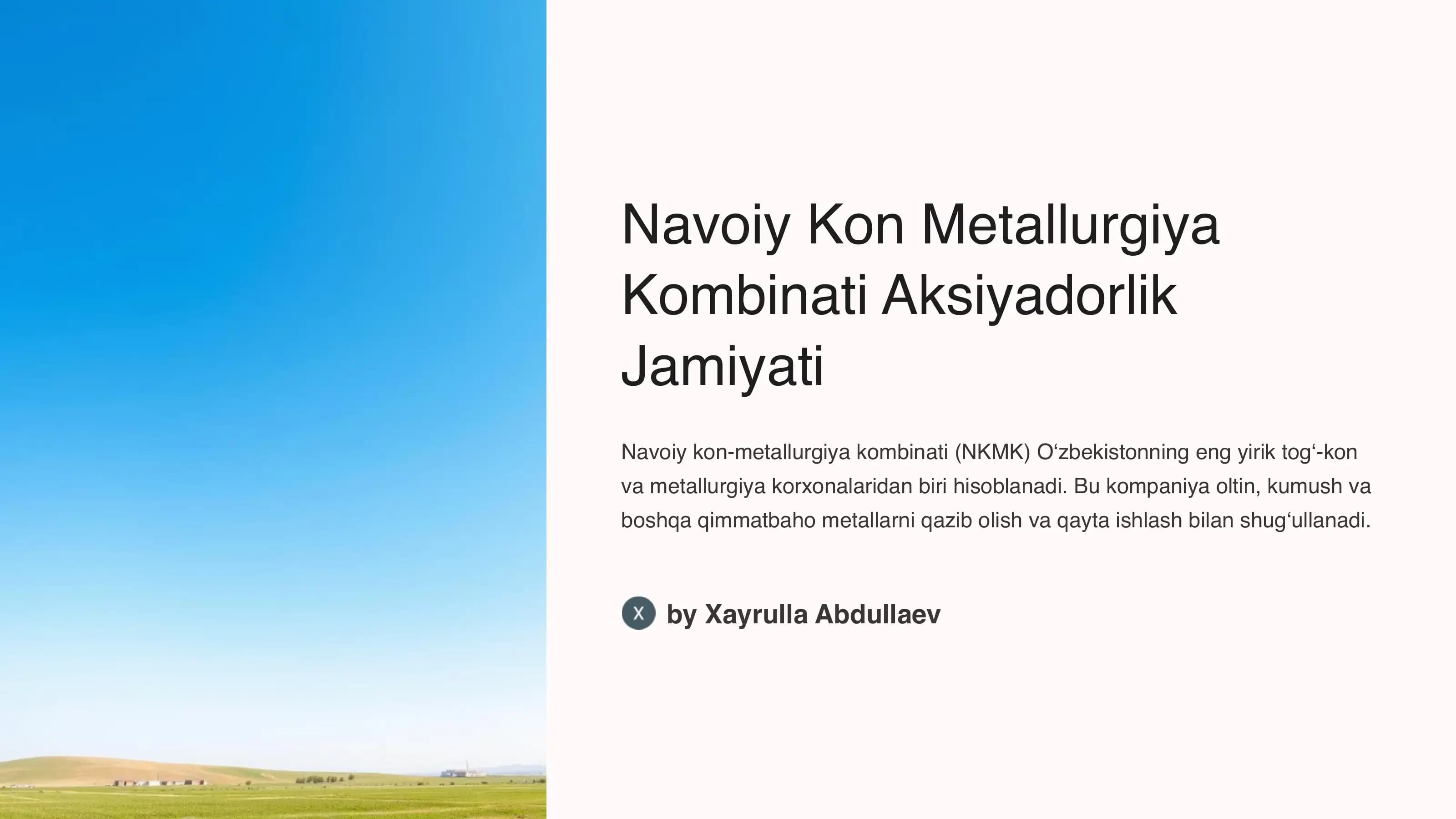 Navoiy Kon Metallurgiya