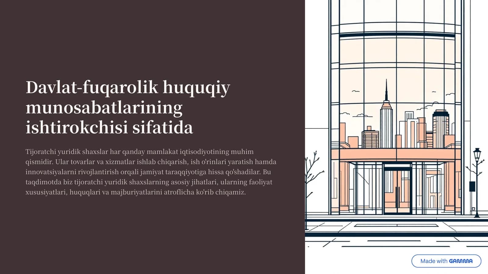 Tijoratchi yuridik shaxs nima? Ta'rif va huquqiy asoslar