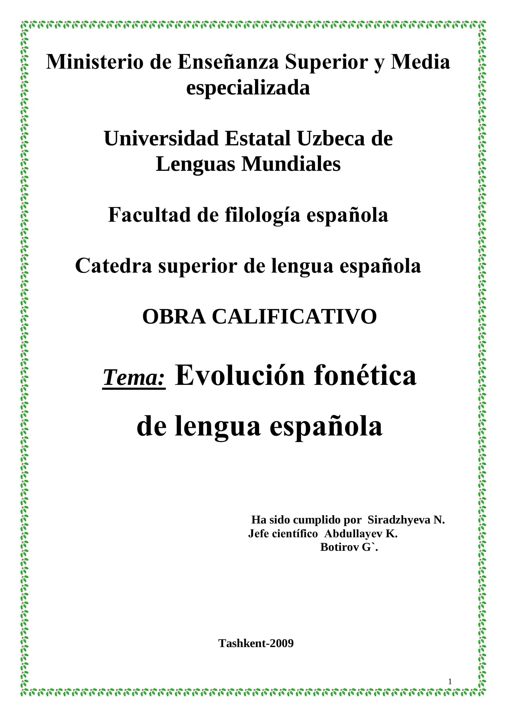 OBRA CALIFICATIVO
