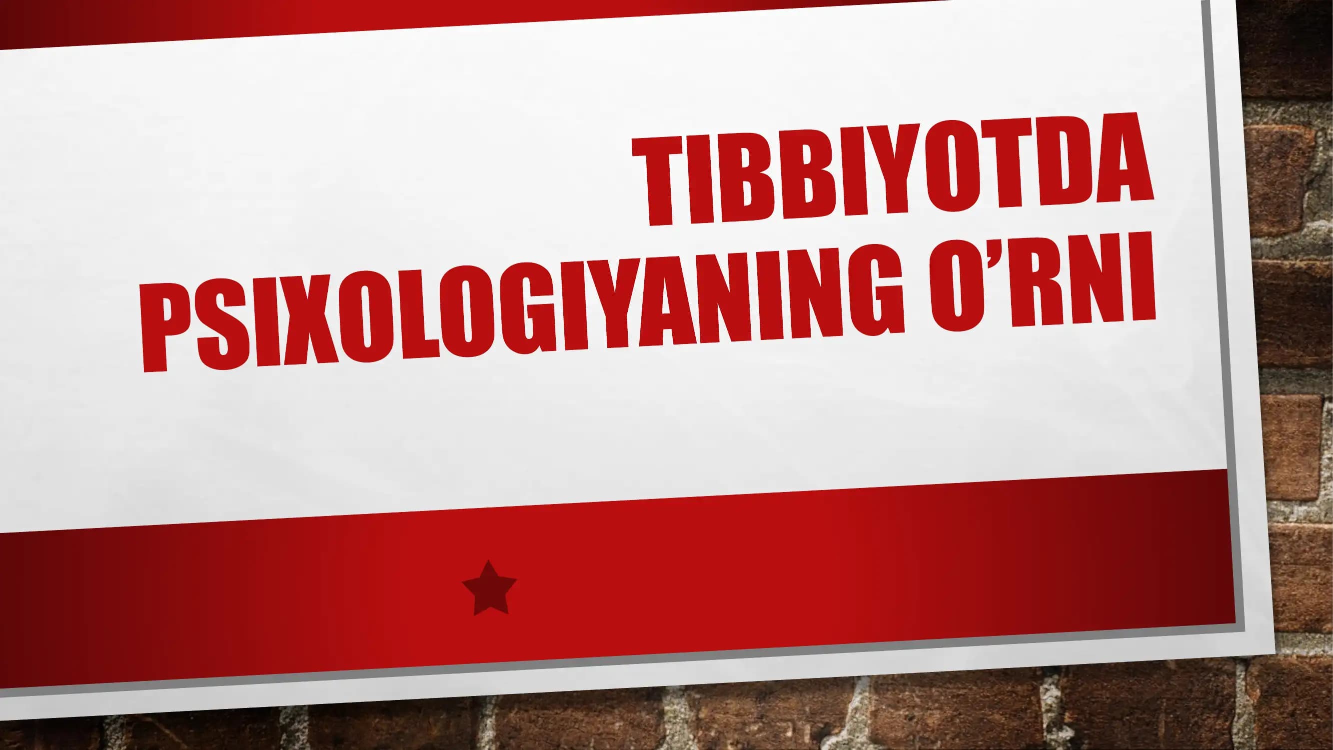 Tibbiyot Psixologiyasi Quyidagilarni Organadi