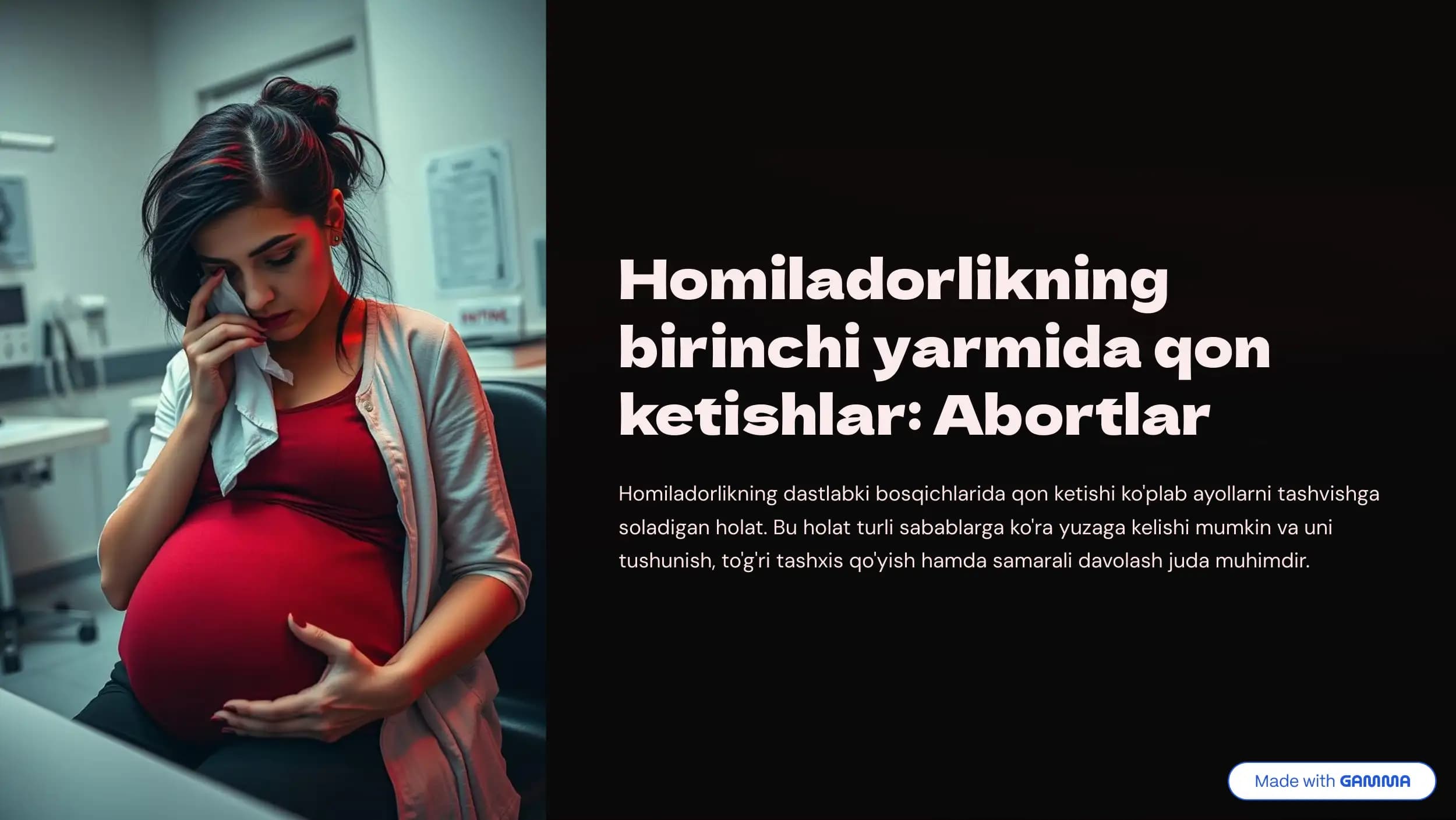 Homiladorlikning birinchi yarmida qon ketishlar: Abortlar