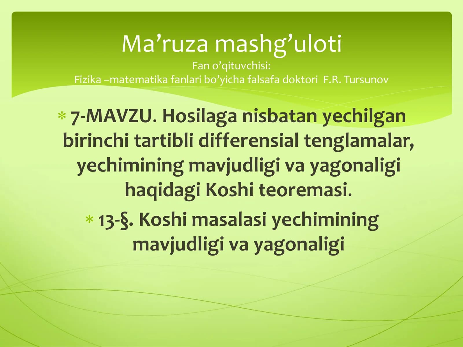 Koshi teoremasi