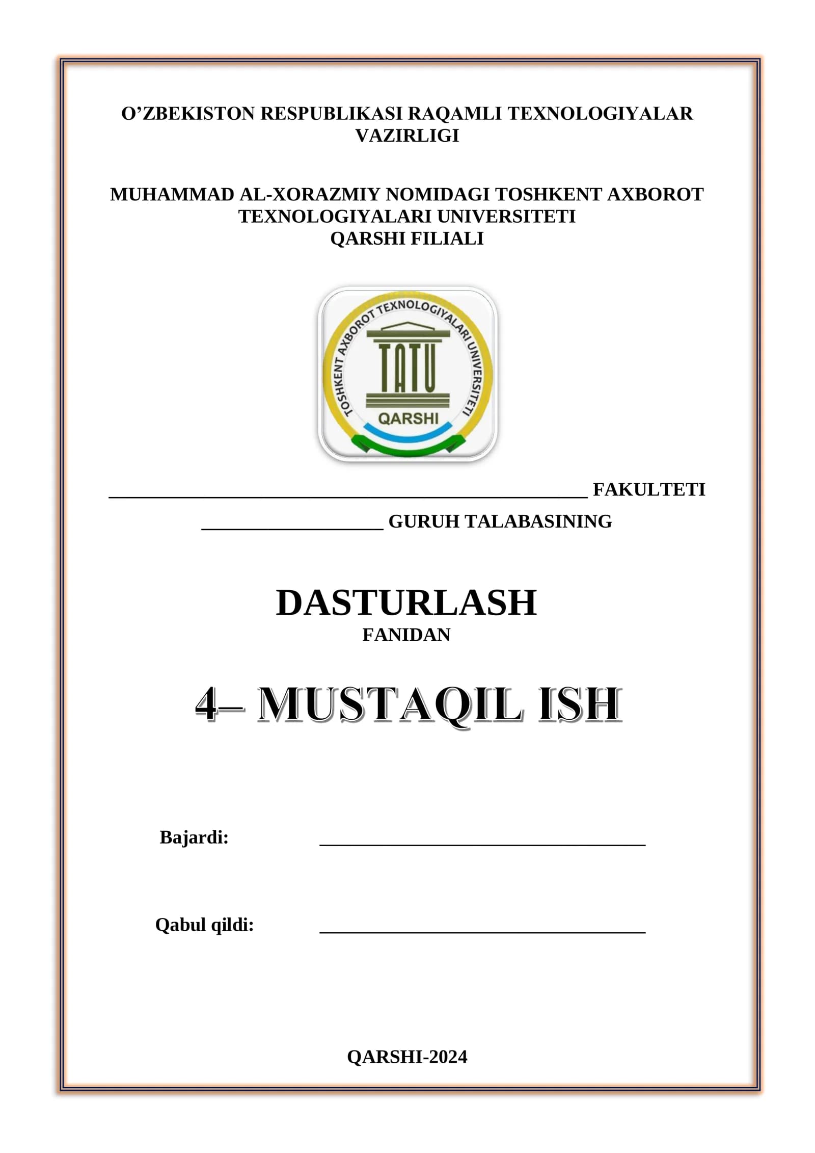 Mustaqil ta’lim shakli va mazmuni