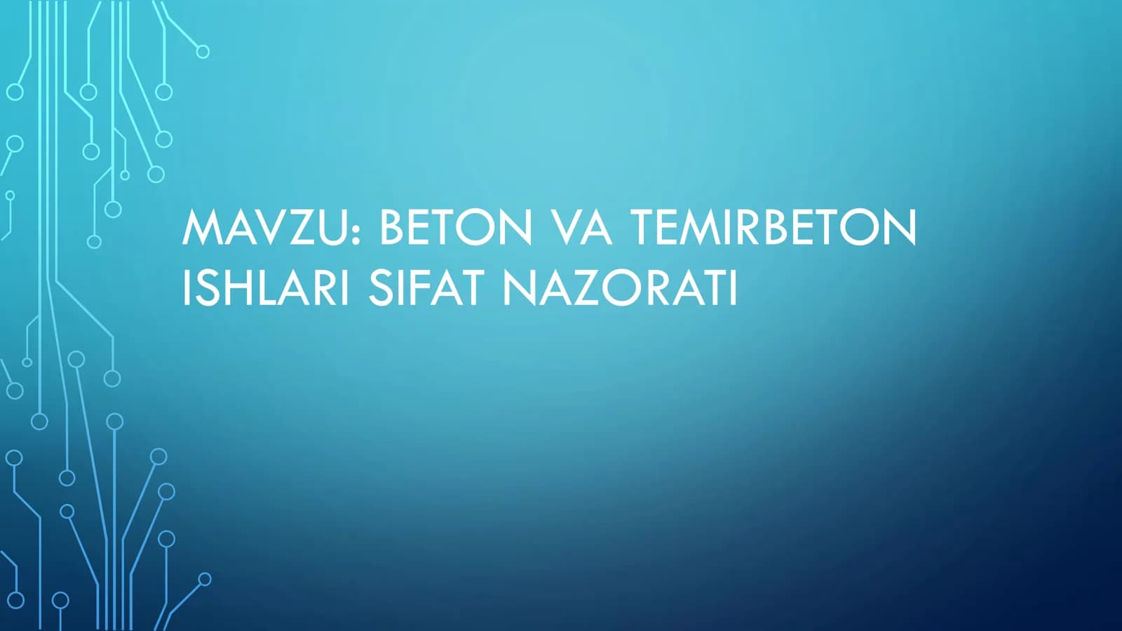 BETON VA TEMIRBETON ISHLARI SIFAT NAZORATI