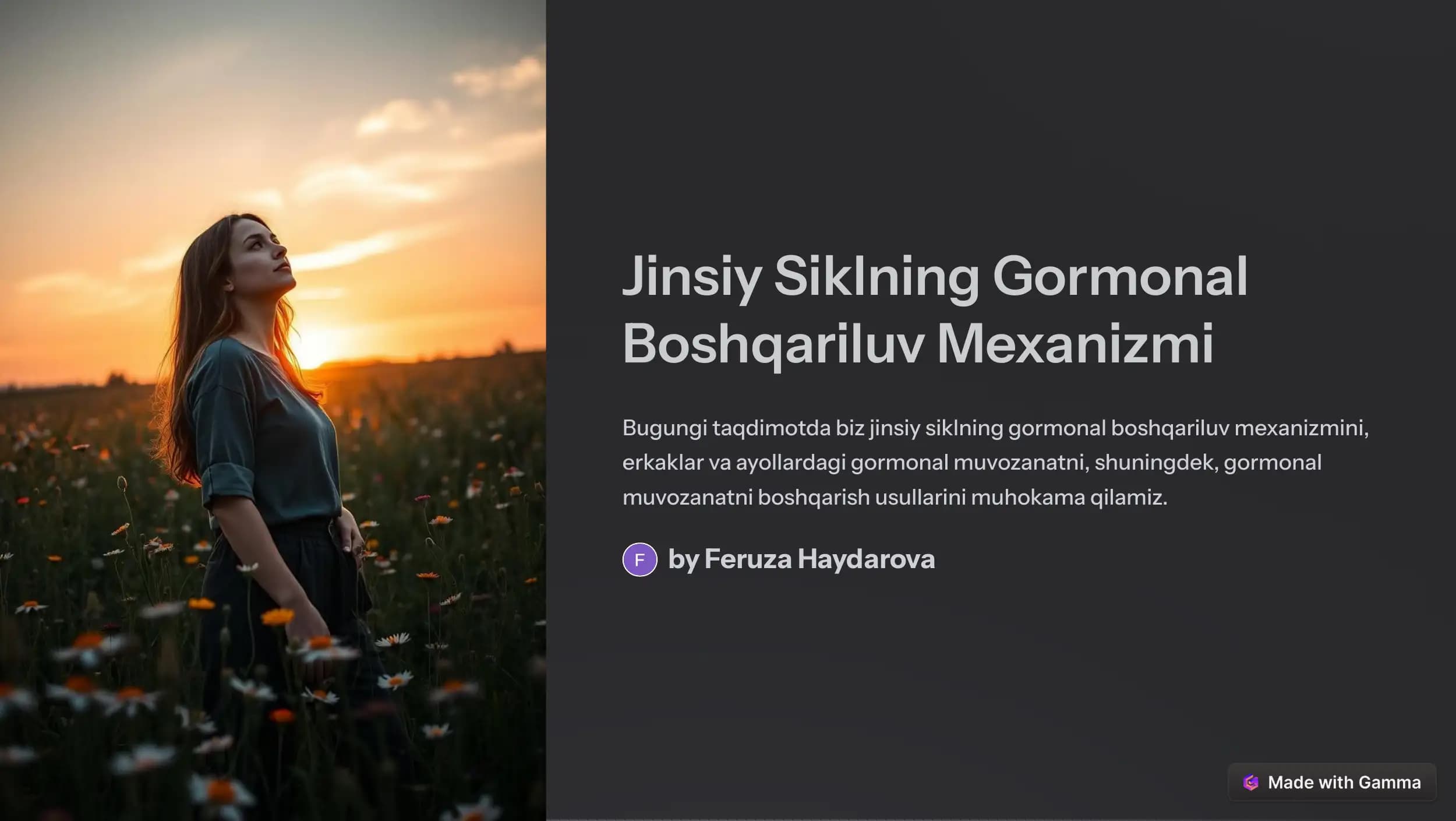 Jinsiy Siklning Gormonal Boshqariluv Mexanizmi