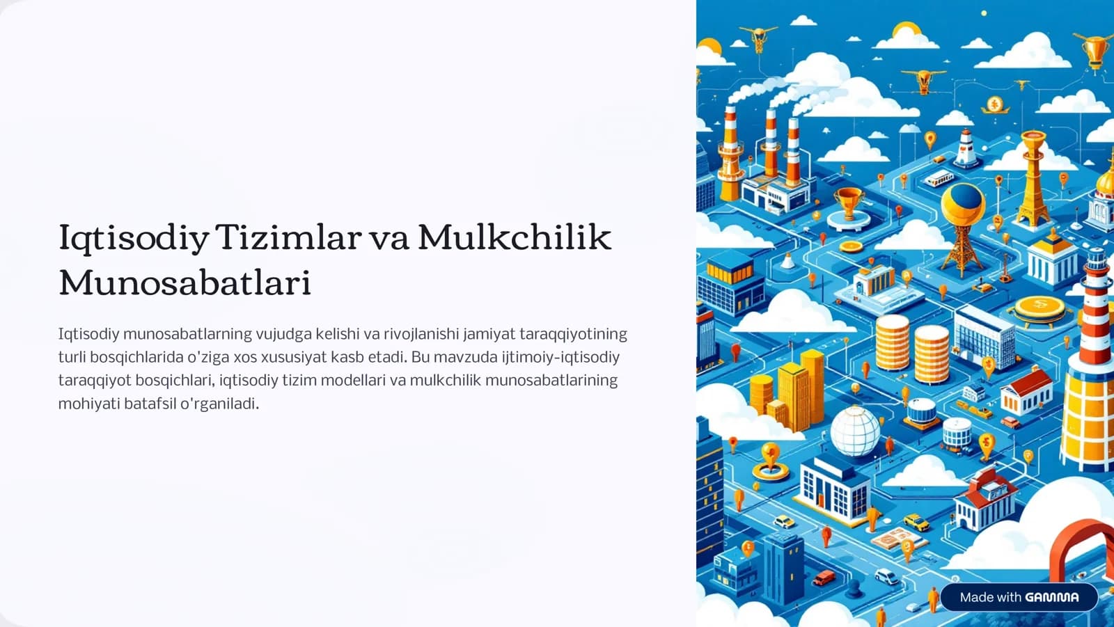 Iqtisodiy Tizimlar va Mulkchilik Munosabatlari
