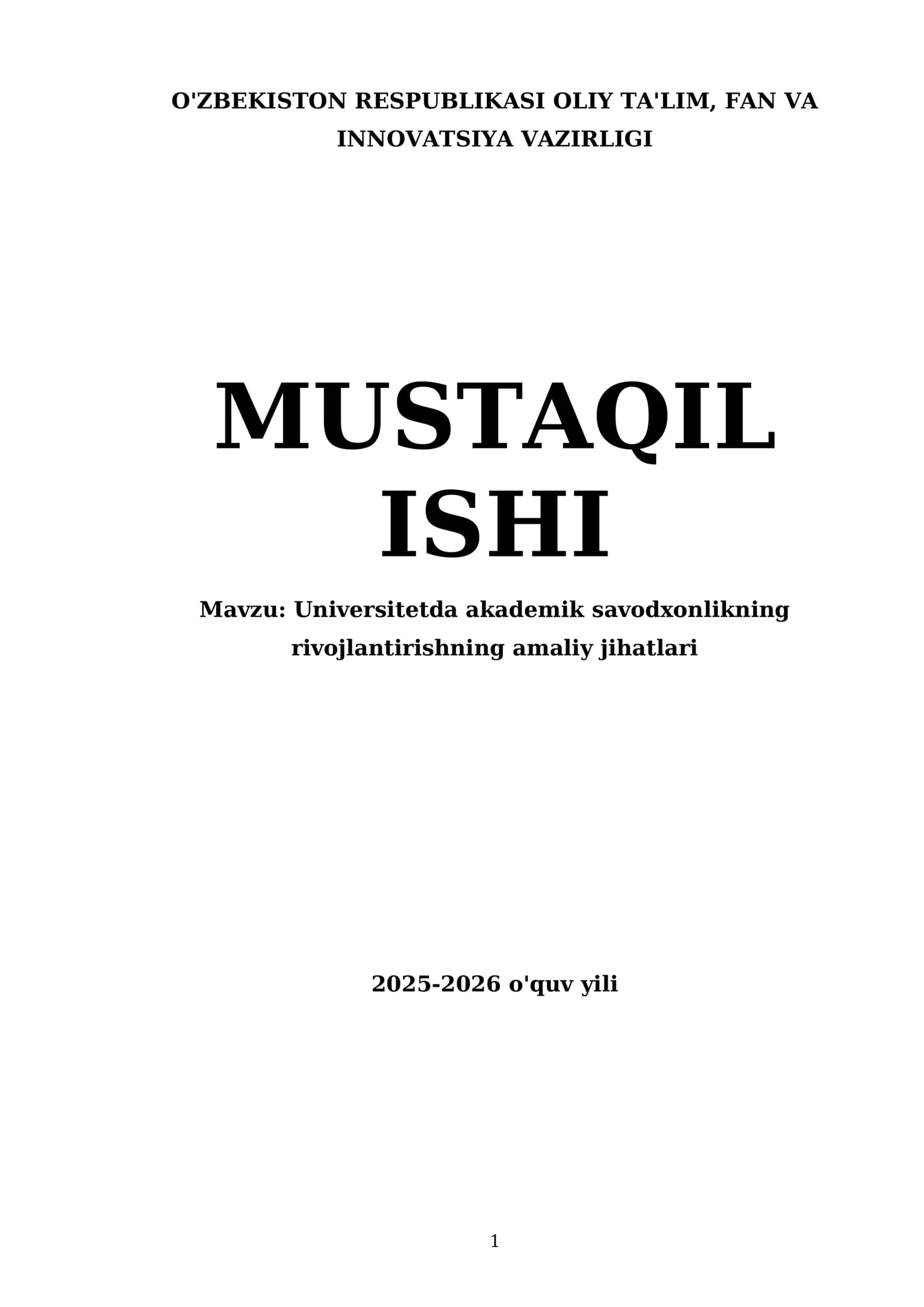 Universitetda akademik savodxonlikning rivojlantirishning amaliy jihatlari