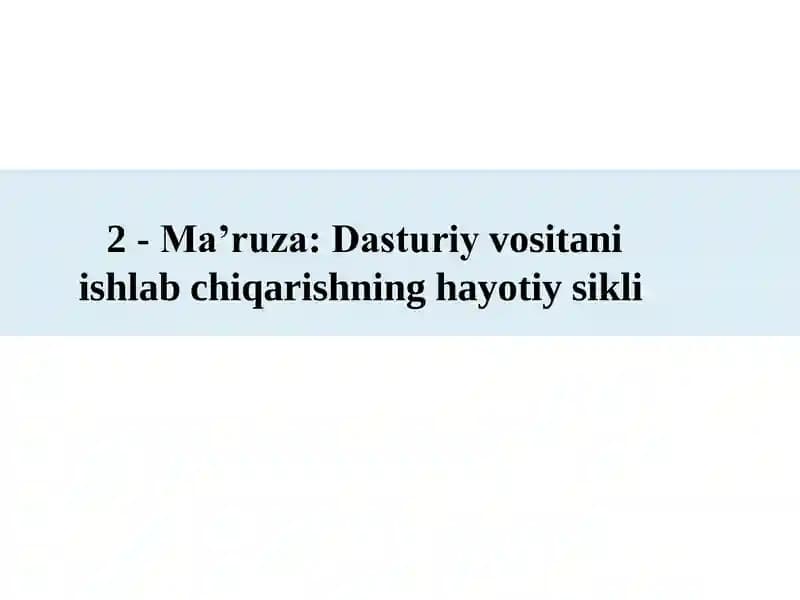 Dasturiy vositalar xavfsizligi