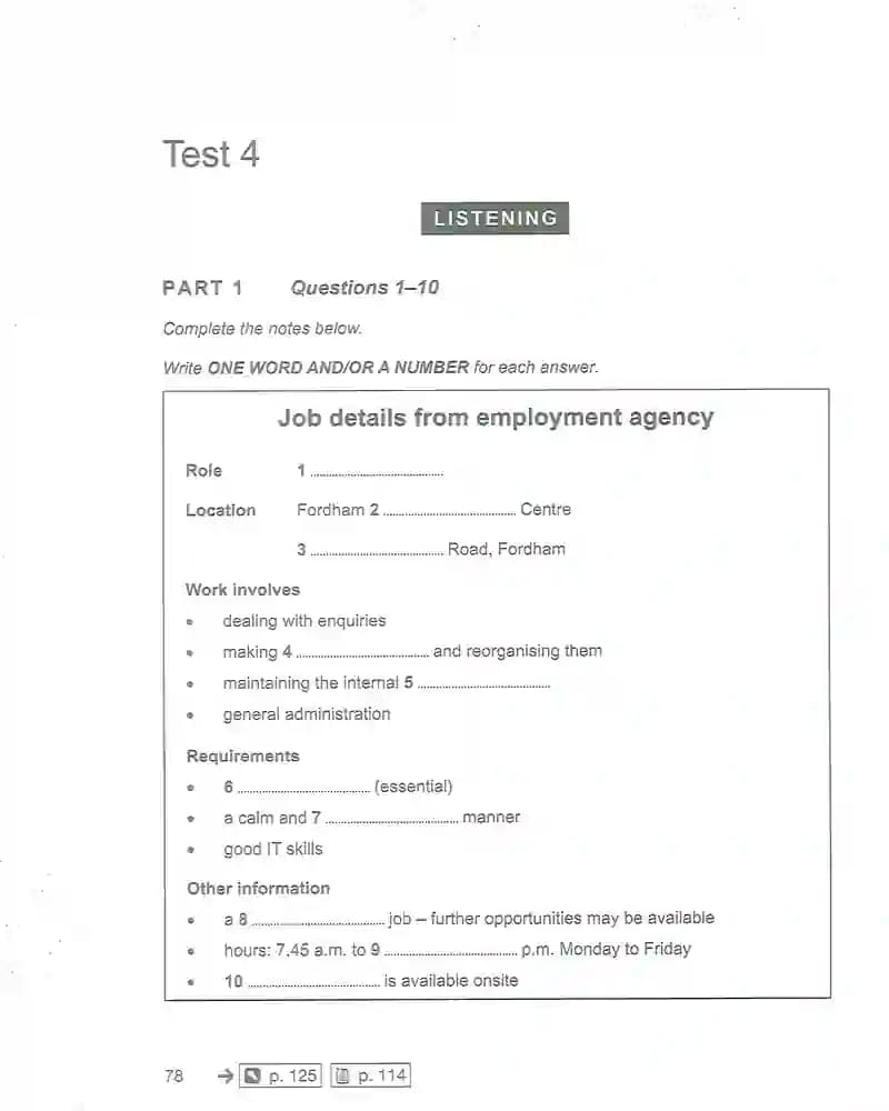 ingliz tili test
