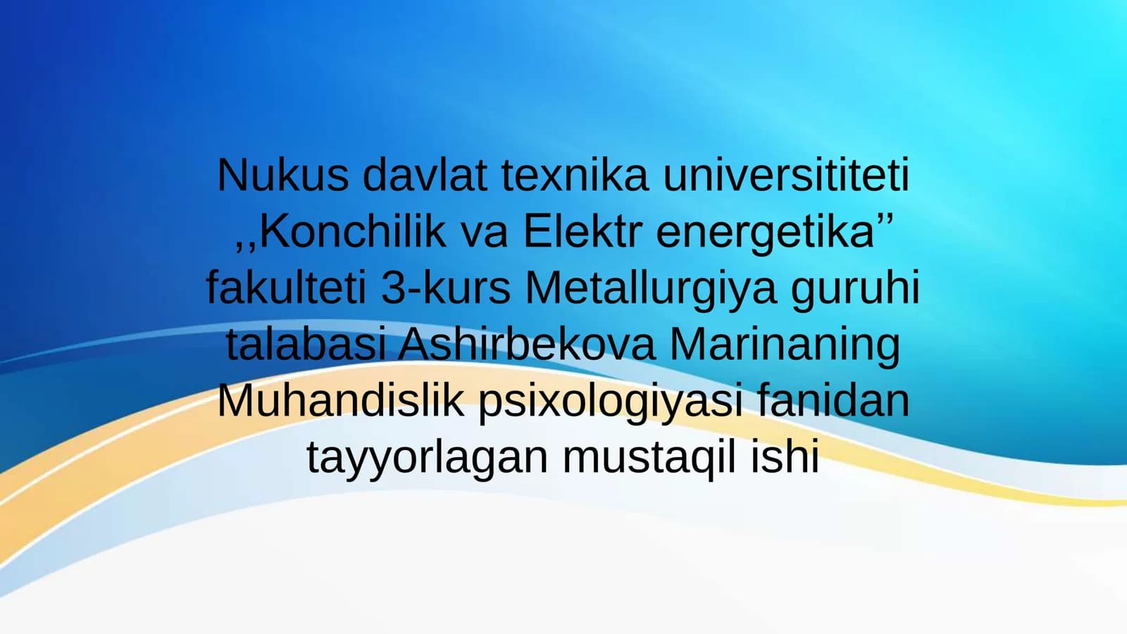Operatorning o’qiganlik darajasini nazorat qilish va baholash