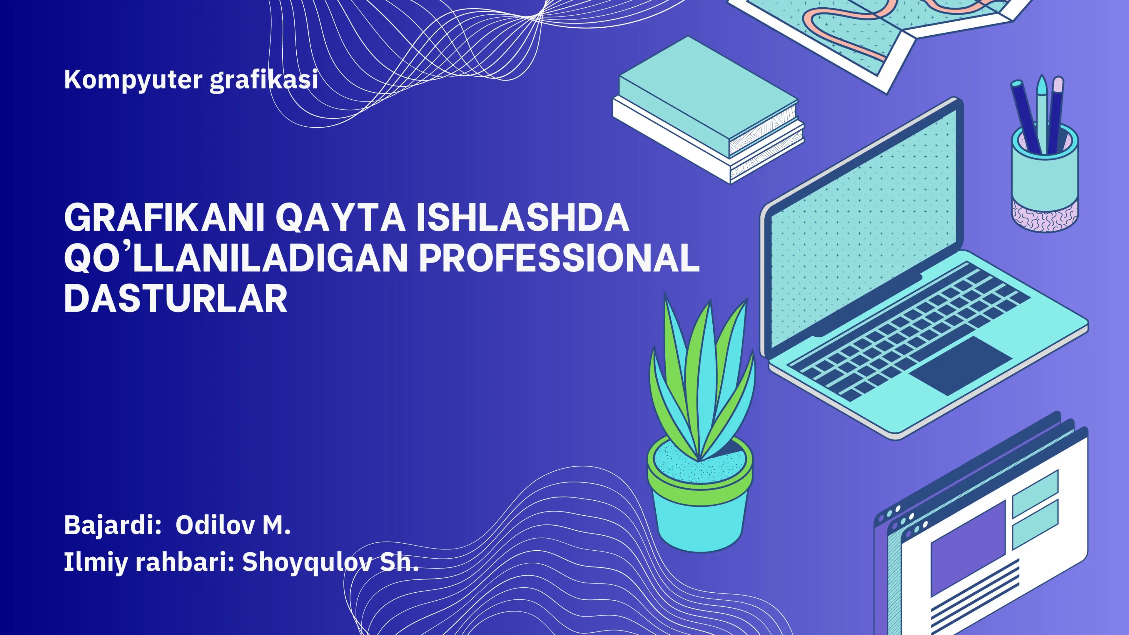 Grafikani qayta ishlashda QO'LLANILADIGAN PROFESSIONAL dasturlar