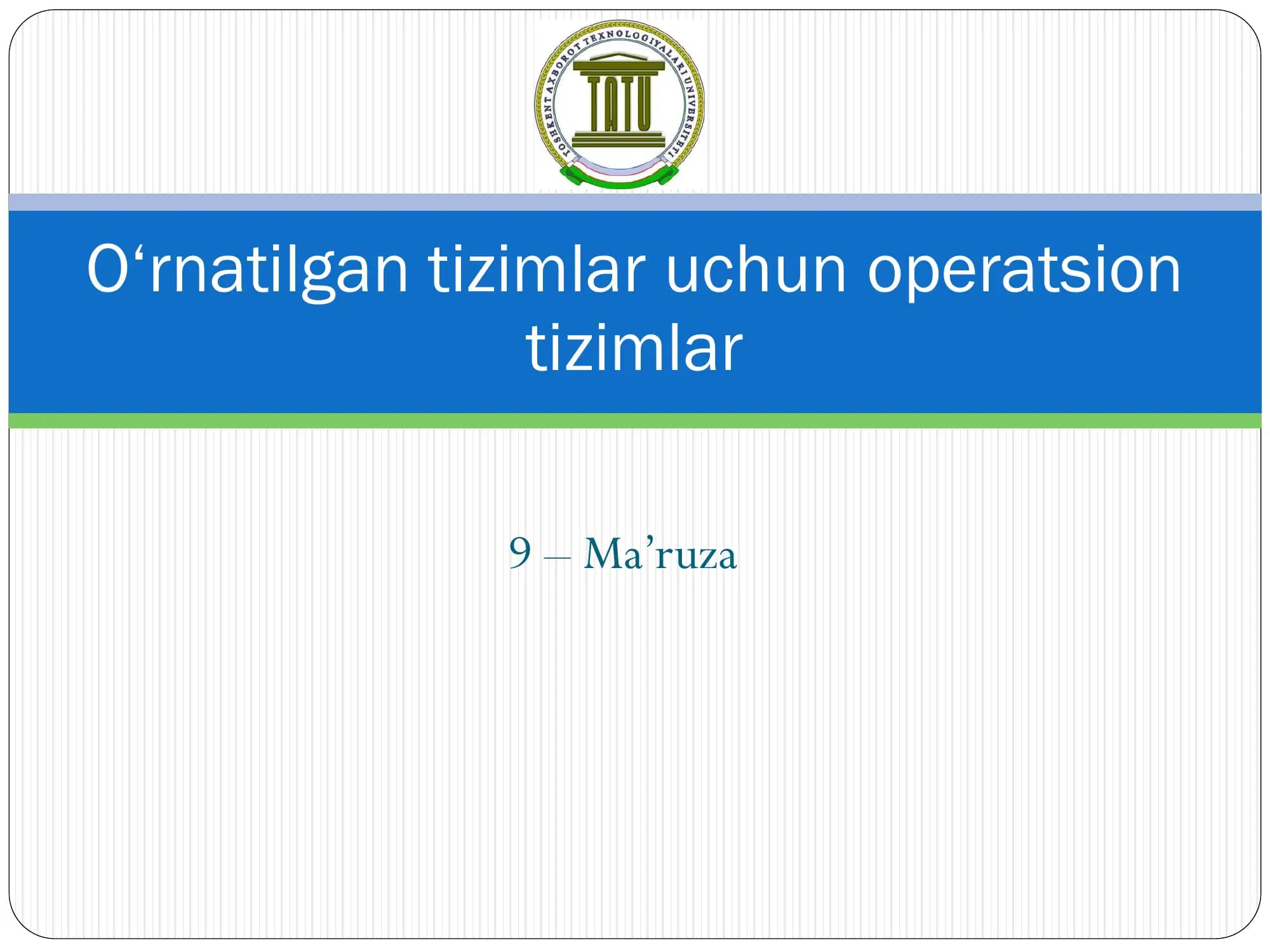 O'rnatilgan operatsion tizimlar