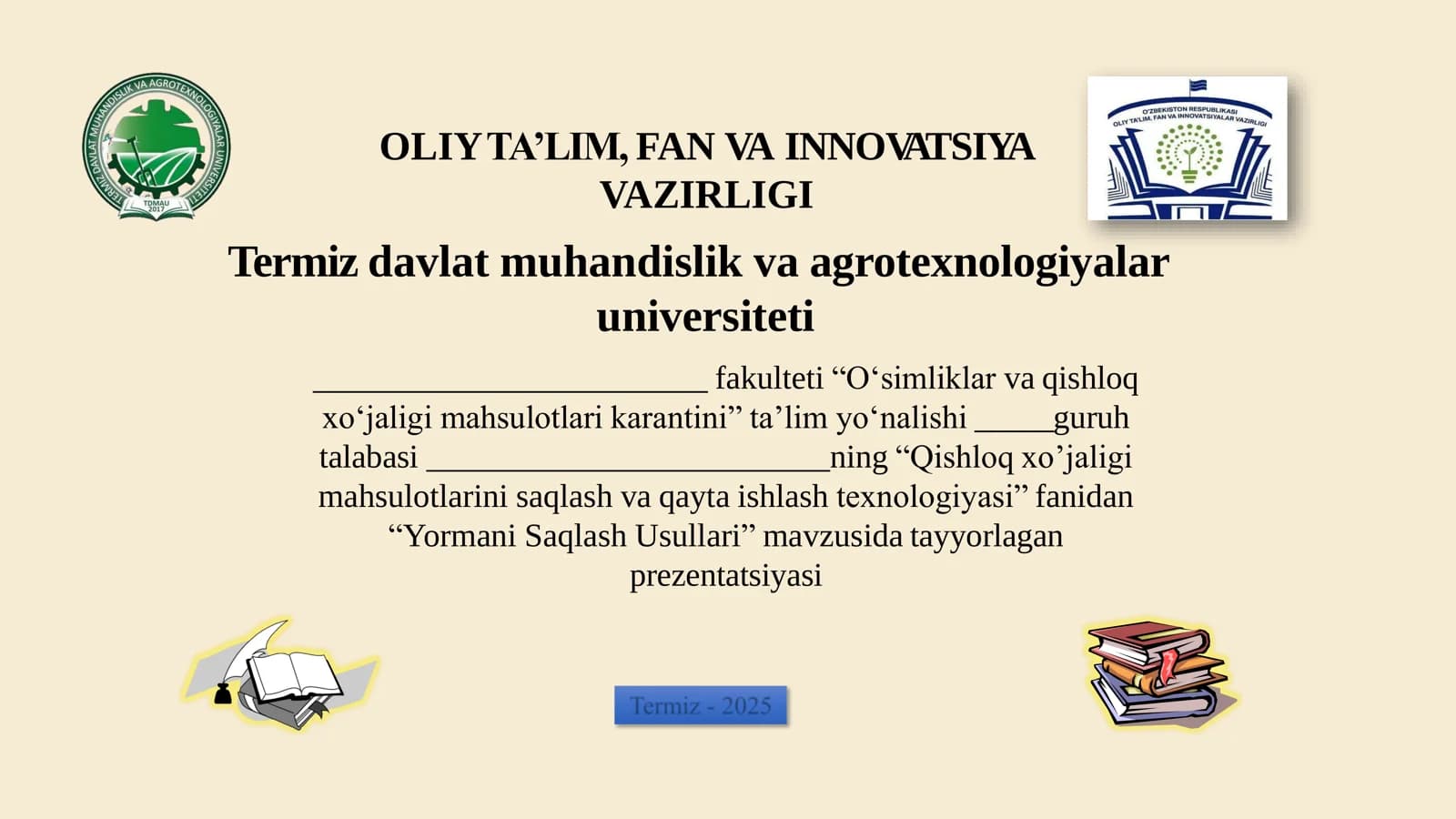 Yormani Saqlash Usullari