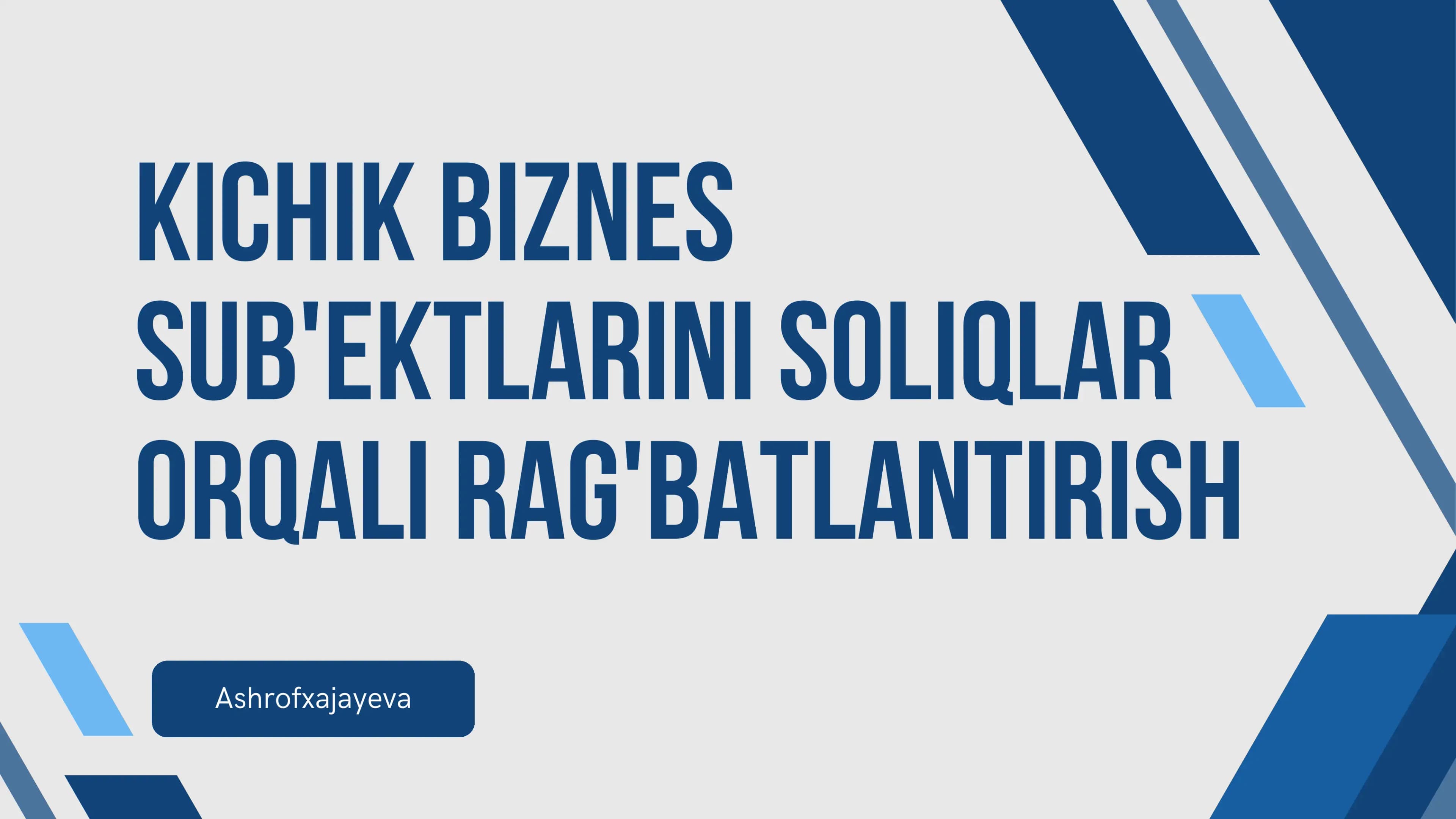 Kichik biznes